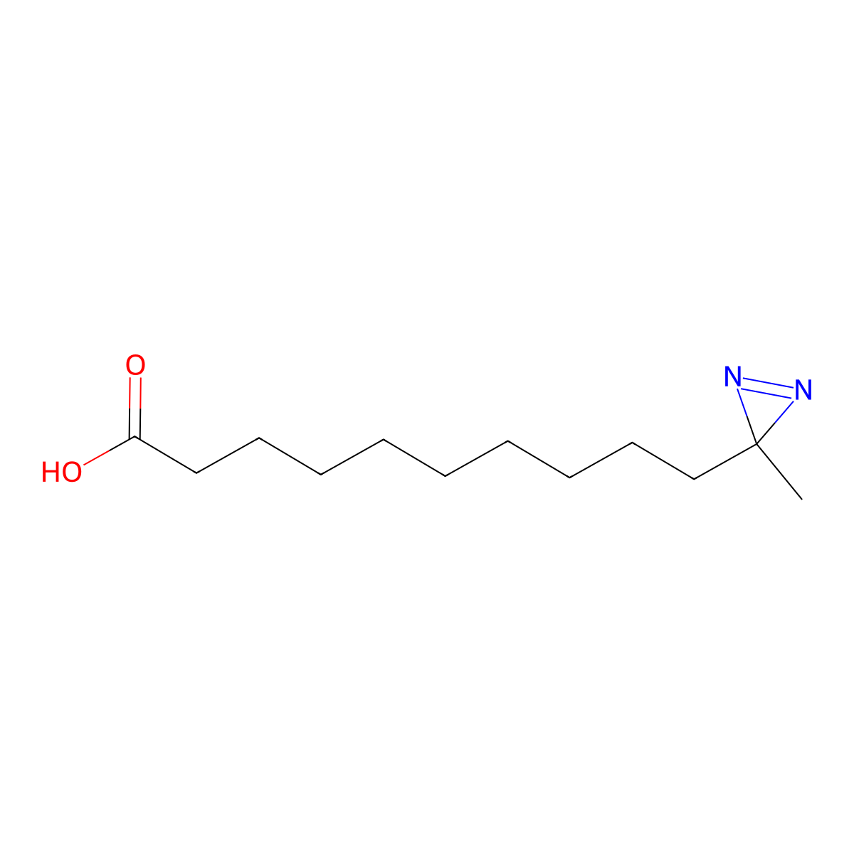 10-(3-Methyl-3H-diazirin-3-YL)decanoic acid molecular structure, CAS 3049388-94-2