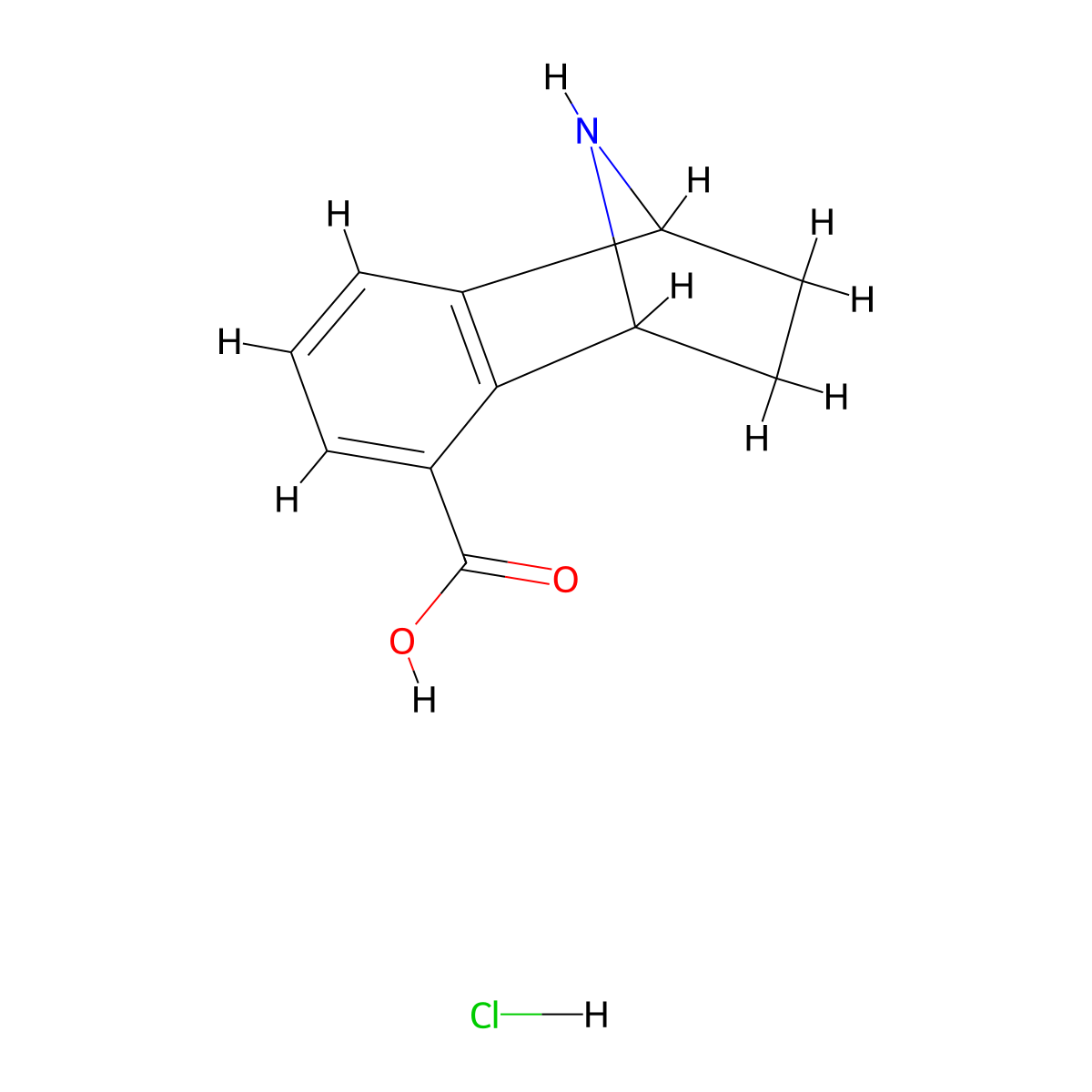 11-Azatricyclo[6.2.1.02,7]undeca-2(7),3,5-triene-3-carboxylic acid;hydrochloride molecular structure, CAS 3049389-00-3