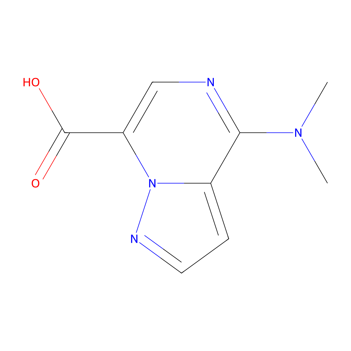 4-(Dimethylamino)pyrazolo[1,5-a]pyrazine-7-carboxylic acid molecular structure, CAS 3049389-01-4