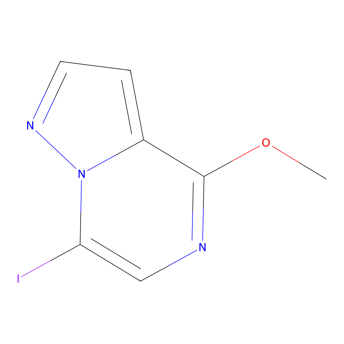 7-Iodo-4-methoxypyrazolo[1,5-a]pyrazine molecular structure, CAS 3049389-02-5