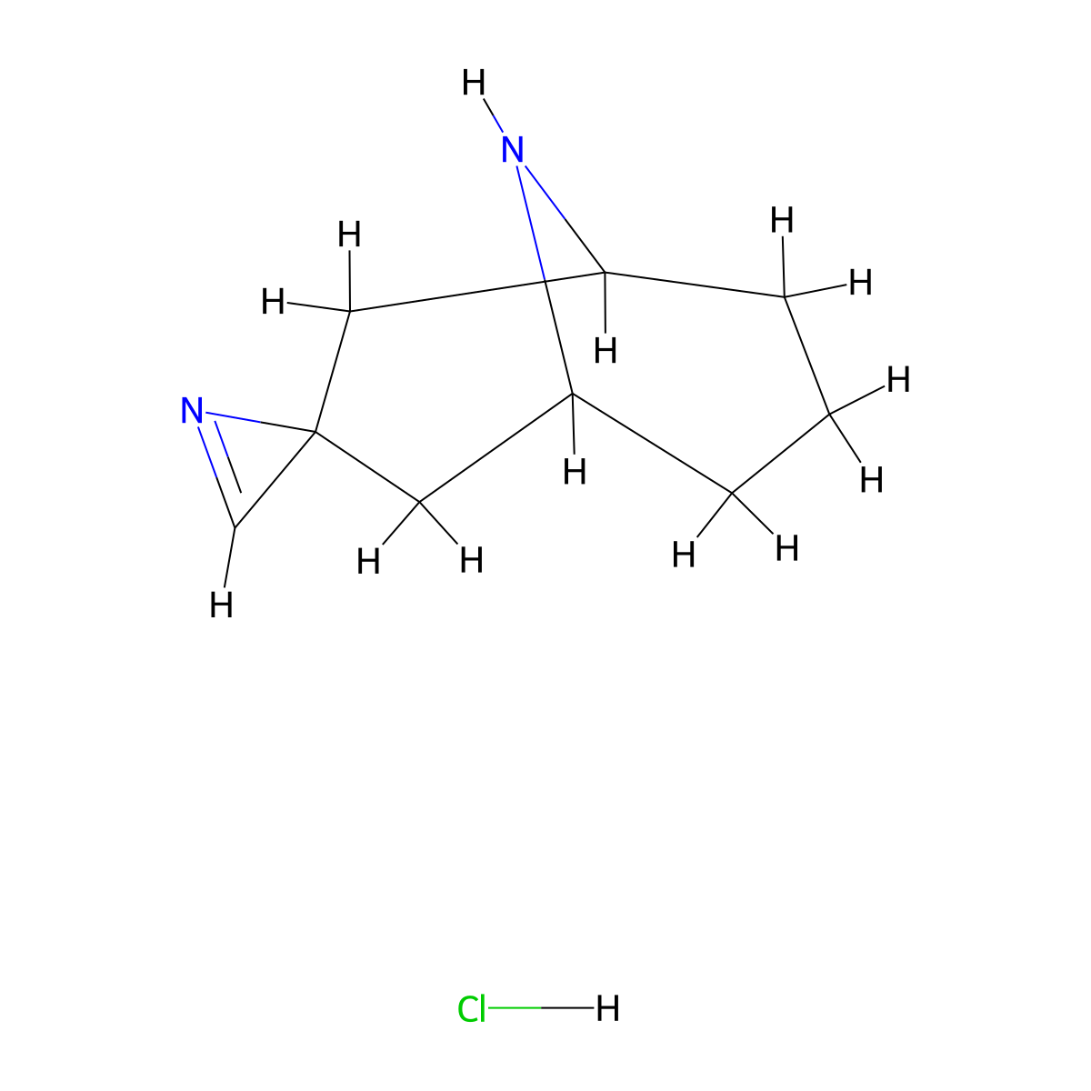 9-Azaspiro[bicyclo[3.3.1]nonane-3,2'-diazirine] hydrochloride molecular structure, CAS 3049389-10-5