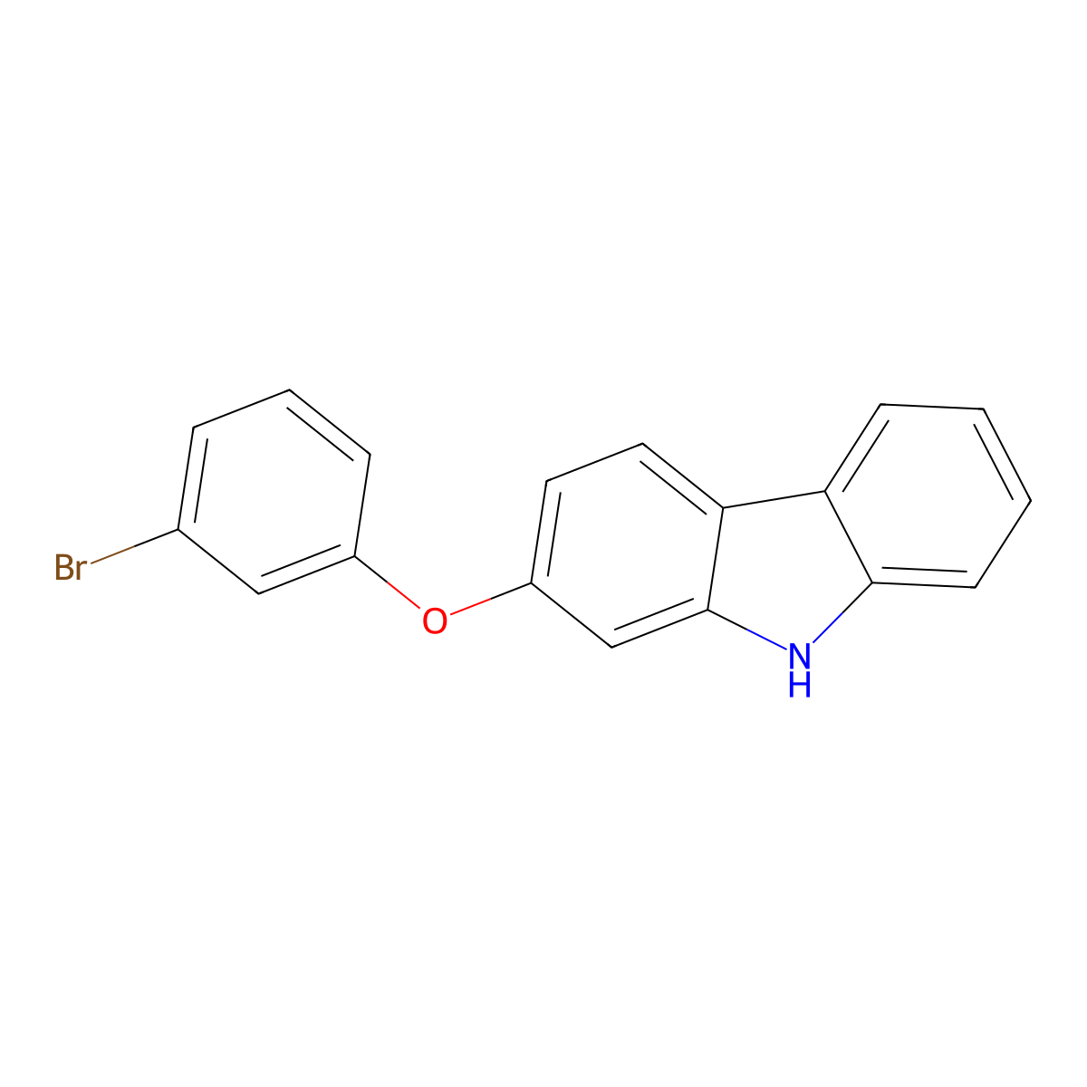2-(3-Bromophenoxy)-9H-carbazole molecular structure, CAS 3049389-19-4