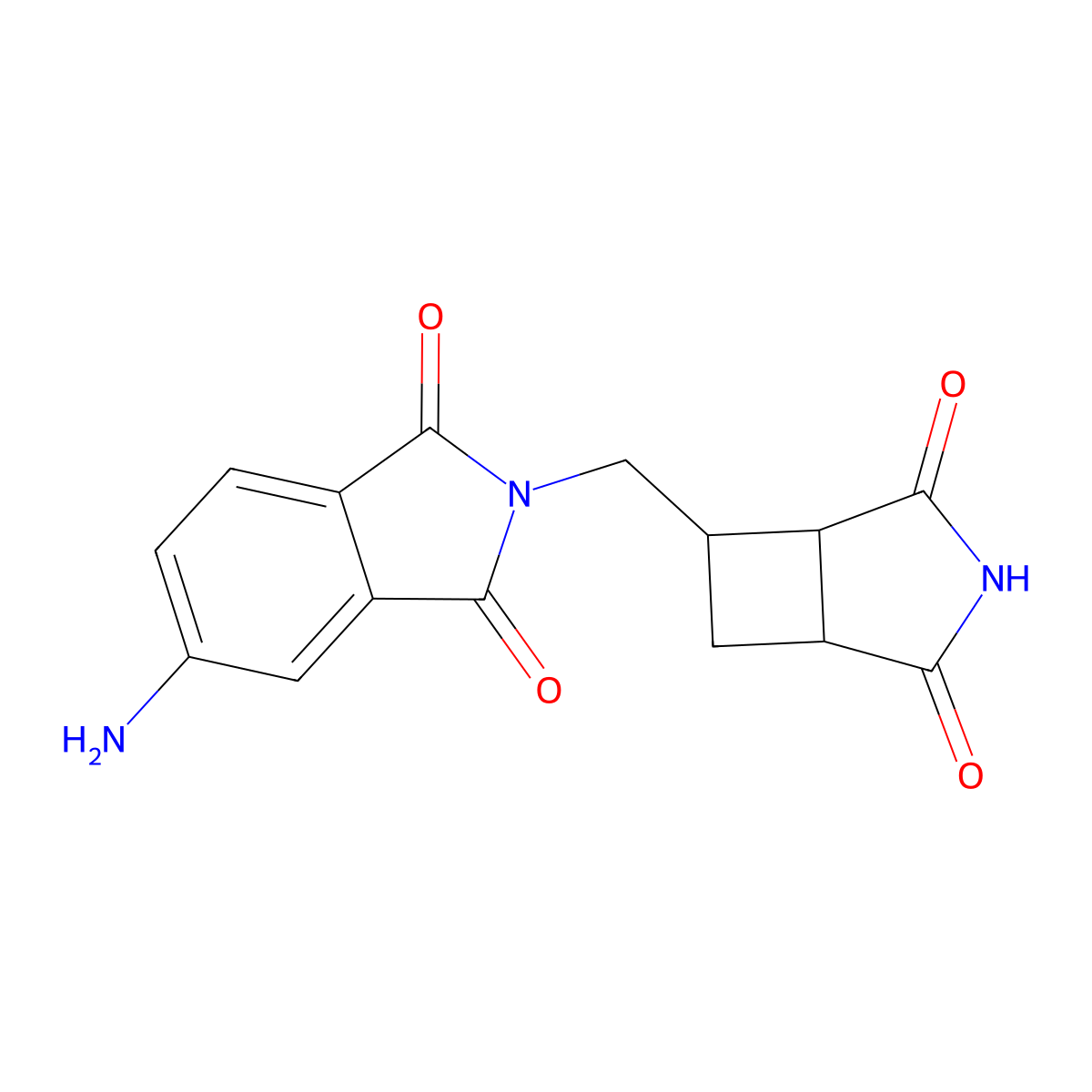 5-amino-2-({2,4-dioxo-3-azabicyclo[3.2.0]heptan-6-yl}methyl)-2,3-dihydro-1H-isoindole-1,3-dione molecular structure, CAS 3049389-40-1