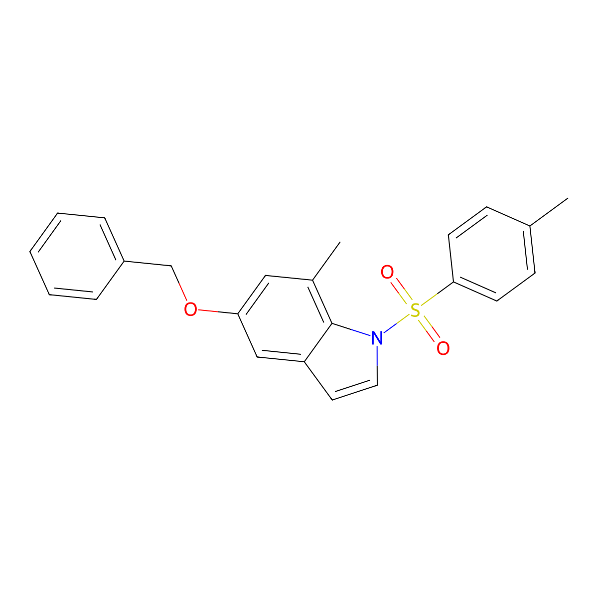 5-(Benzyloxy)-7-methyl-1-tosyl-1H-indole molecular structure, CAS 3049389-52-5