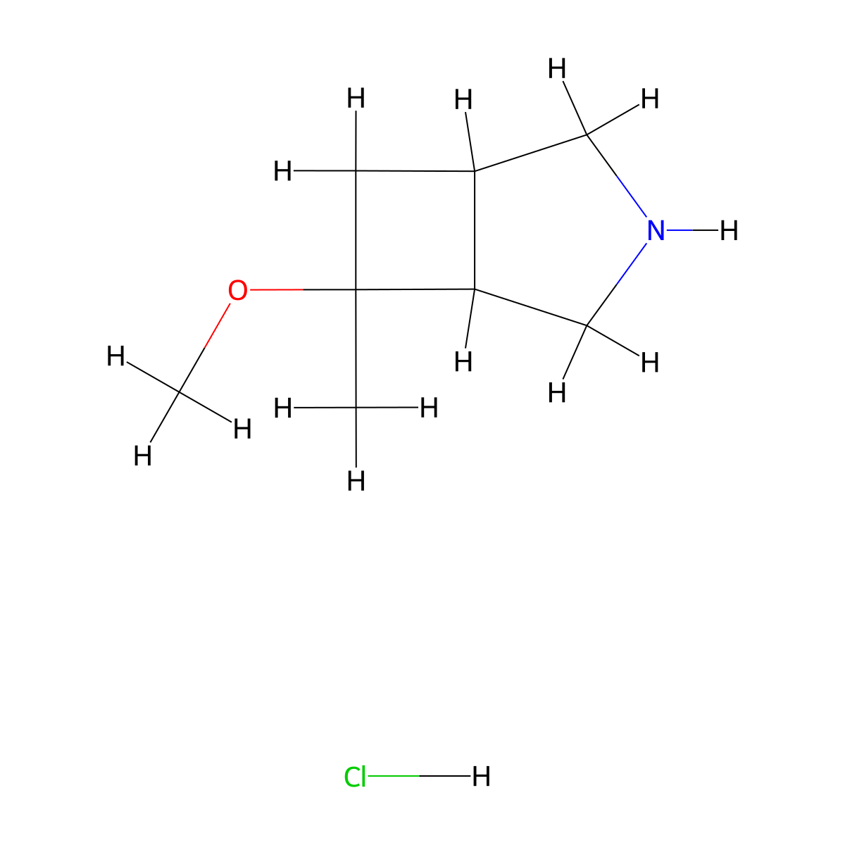 6-Methoxy-6-methyl-3-azabicyclo[3.2.0]heptane hydrochloride molecular structure, CAS 3049389-56-9