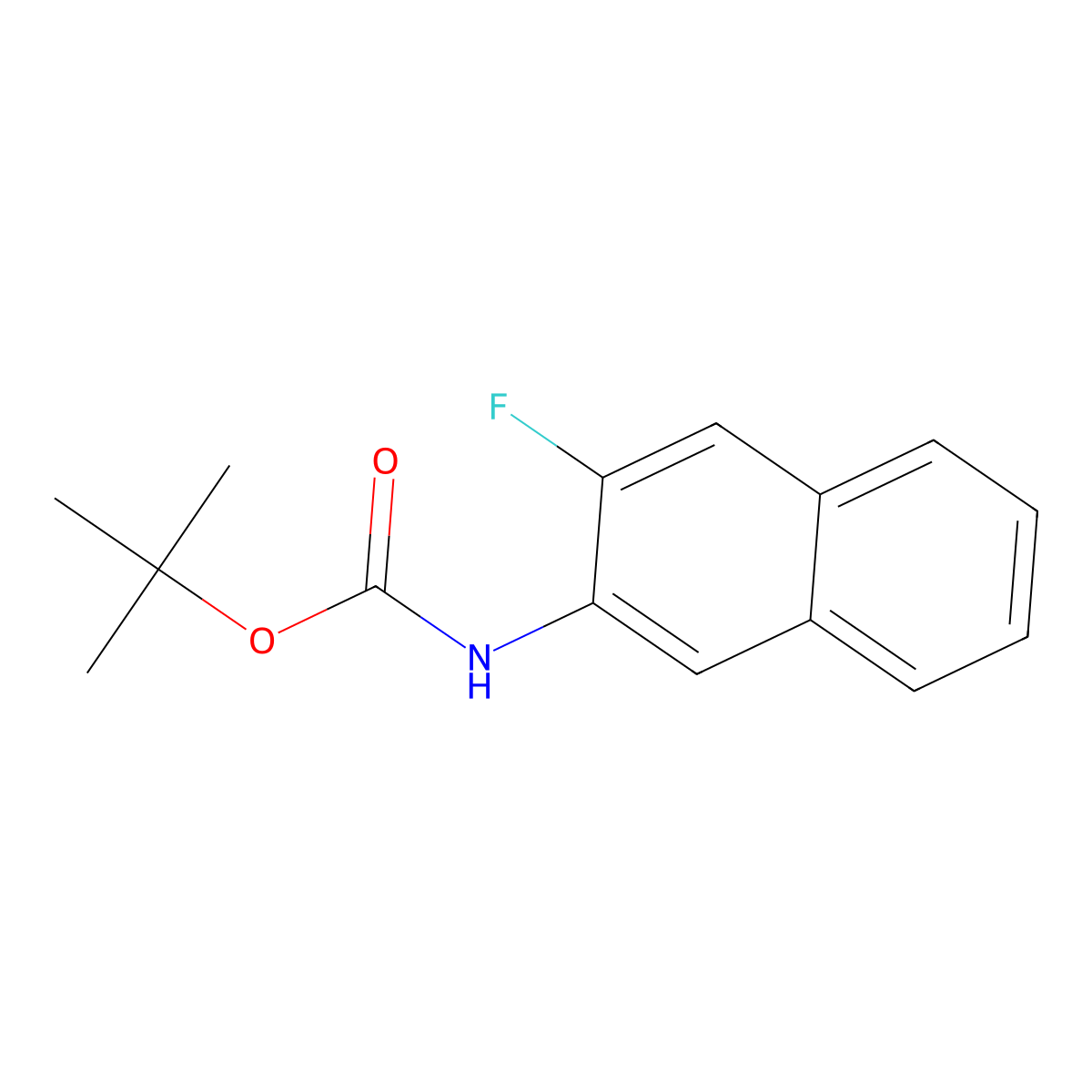 Tert-butyl (3-fluoronaphthalen-2-YL)carbamate molecular structure, CAS 3049389-58-1