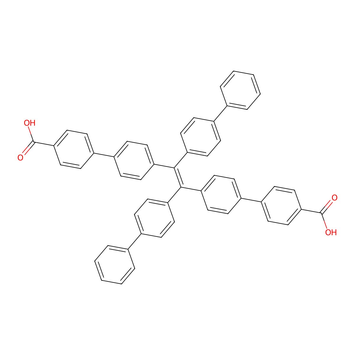 (E)-4',4'''-(1,2-DI([1,1'-Biphenyl]-4-YL)ethene-1,2-diyl)bis(([1,1'-biphenyl]-4-carboxylic acid)) molecular structure, CAS 3049397-40-9