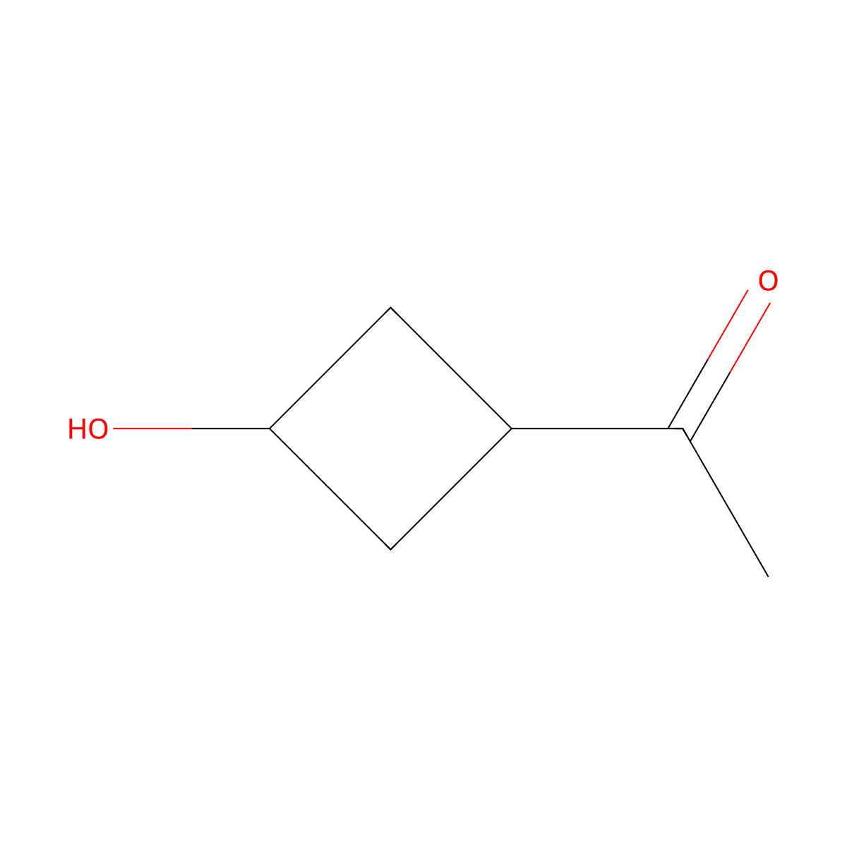 1-(3-Hydroxycyclobutyl)ethan-1-one molecular structure, CAS 30494-01-0