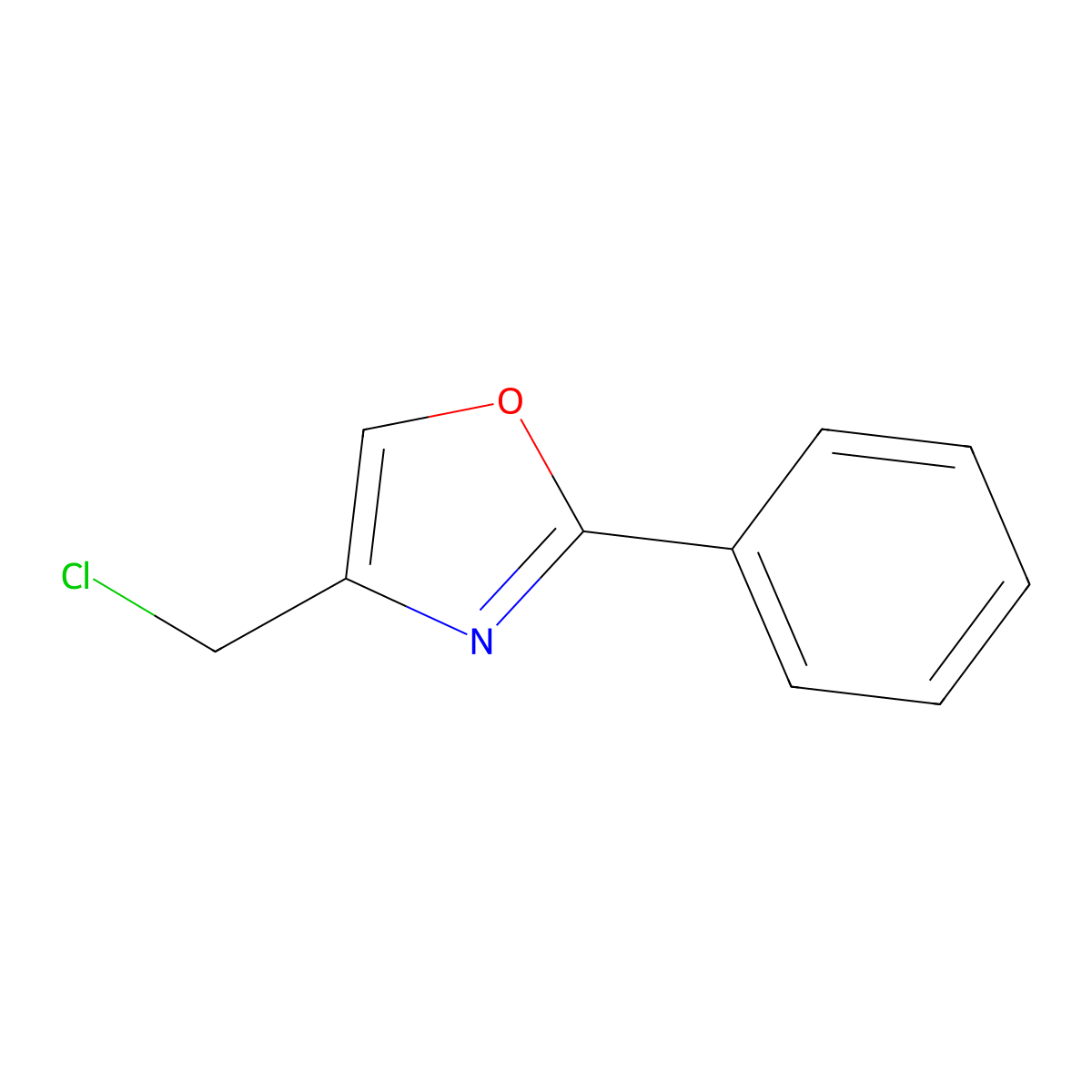 4-(Chloromethyl)-2-phenyl-1,3-oxazole molecular structure, CAS 30494-97-4