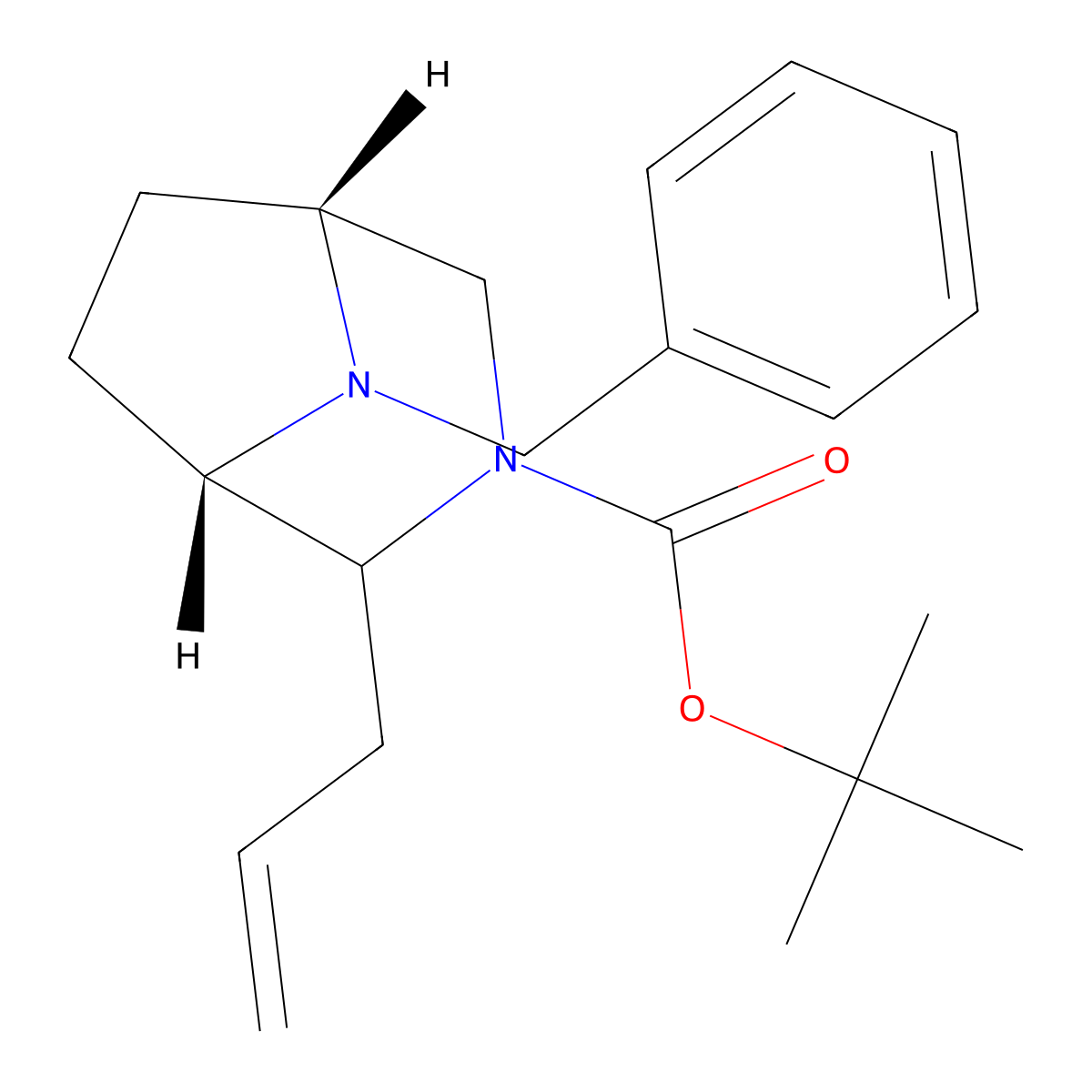 tert-butyl (1S,5R)-2-allyl-8-benzyl-3,8-diazabicyclo[3.2.1]octane-3-carboxylate molecular structure, CAS 3049731-89-4