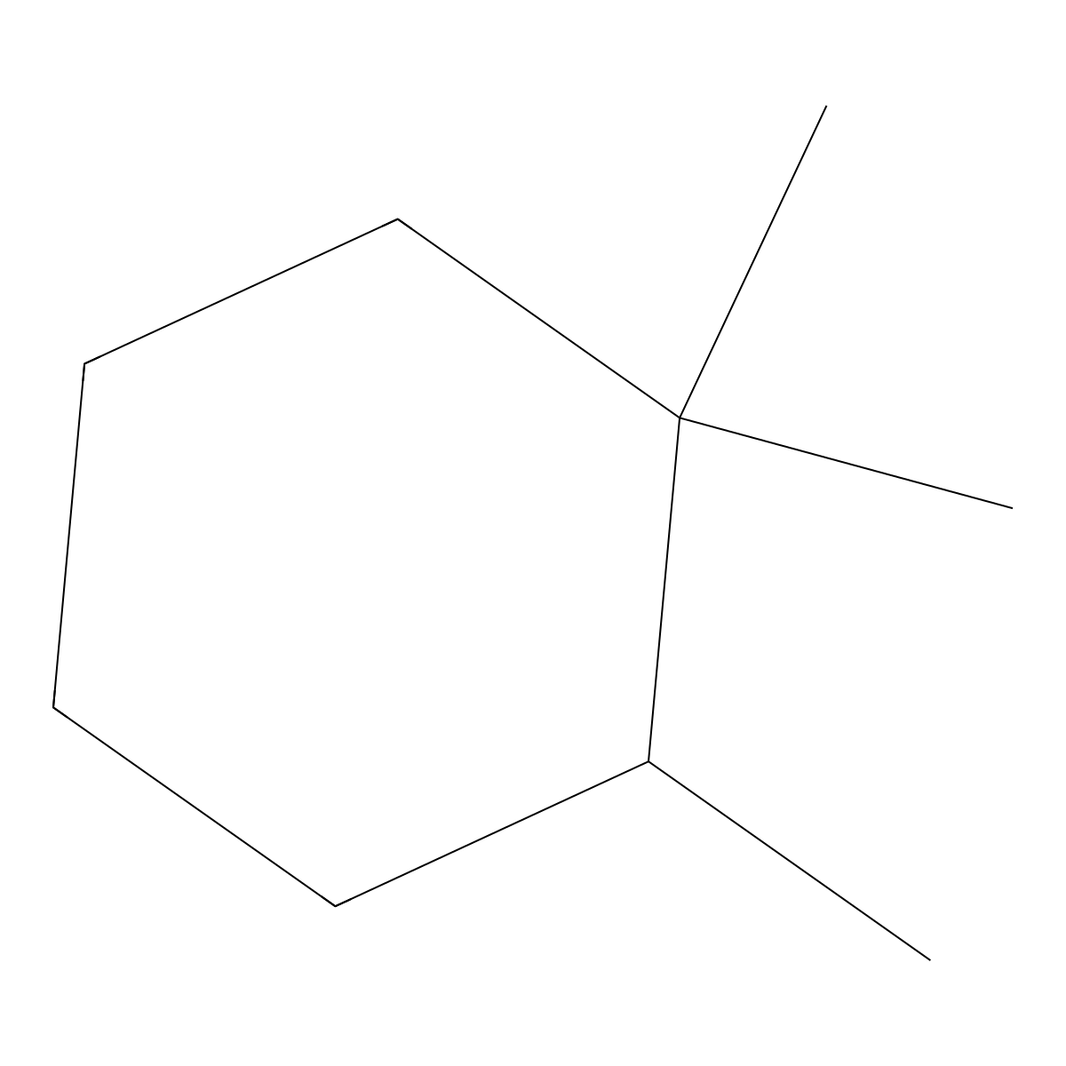 1,1,2-Trimethylcyclohexane molecular structure, CAS 30498-63-6