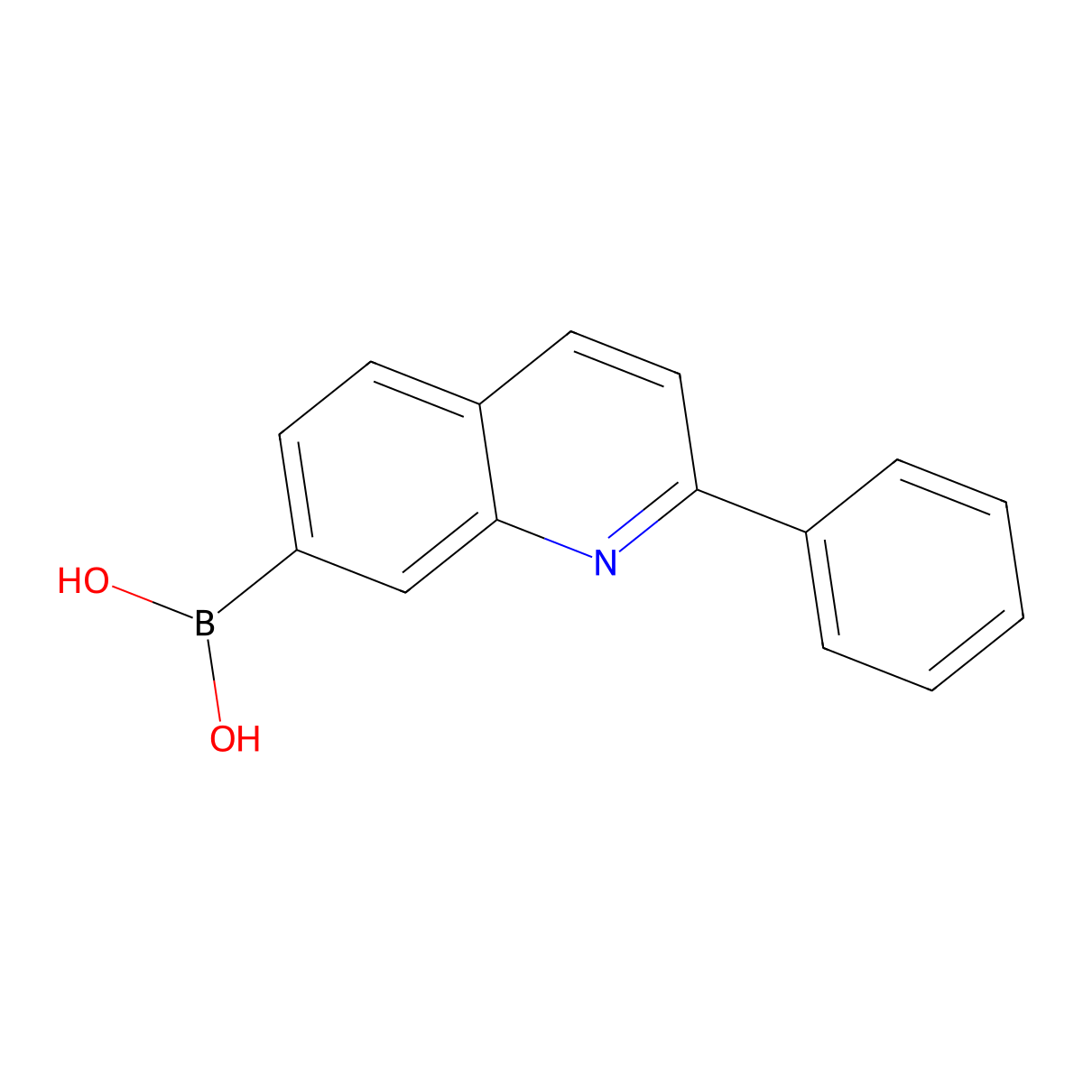 (2-Phenylquinolin-7-yl)boronic acid molecular structure, CAS 3049848-00-9