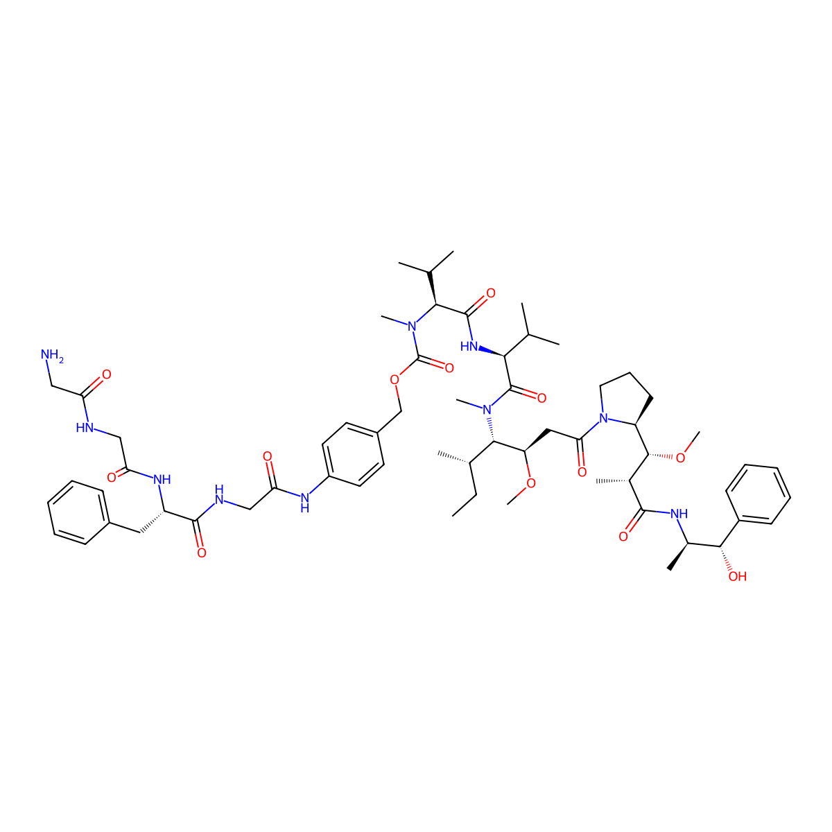 Ggfg-pab-mmae molecular structure, CAS 3049886-19-0