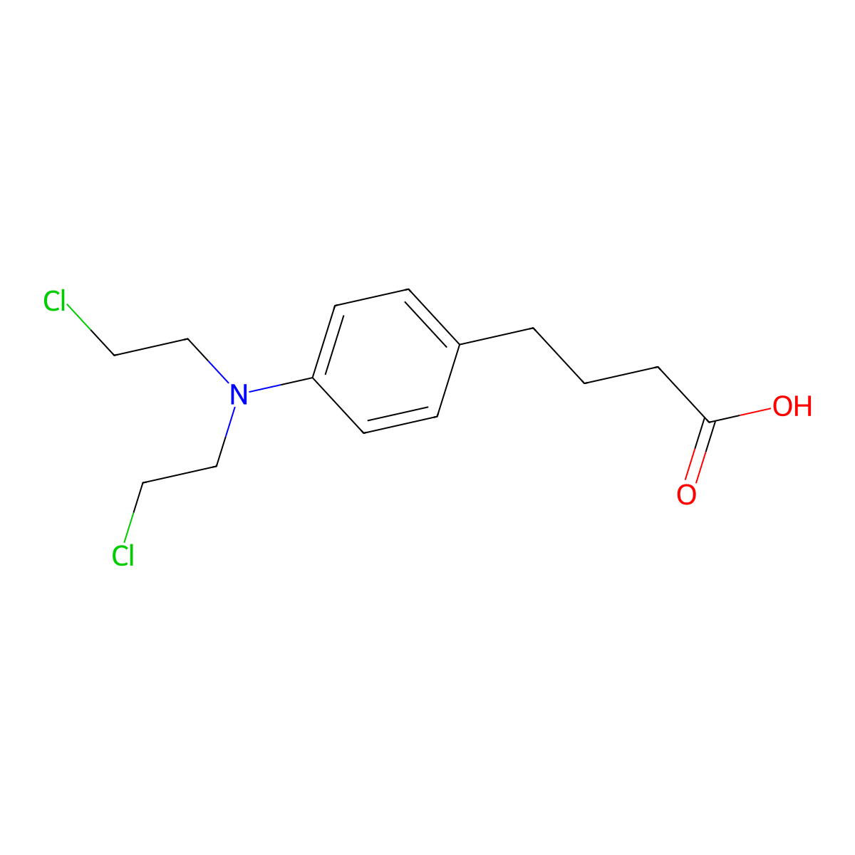 Chlorambucil molecular structure, CAS 305-03-3