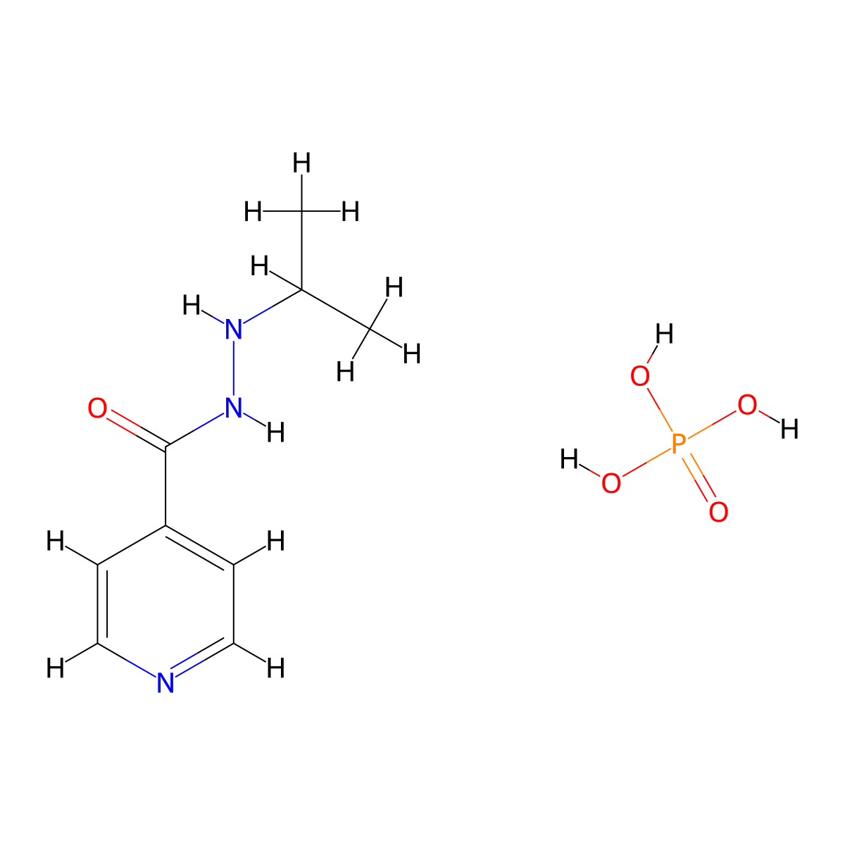 Iproniazid Phosphate molecular structure, CAS 305-33-9