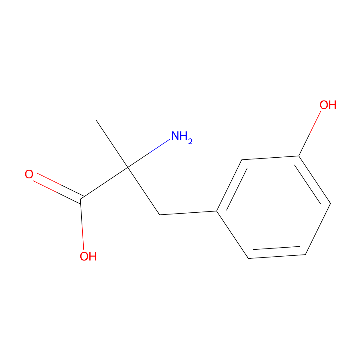 alpha-Methyl-m-tyrosine molecular structure, CAS 305-96-4