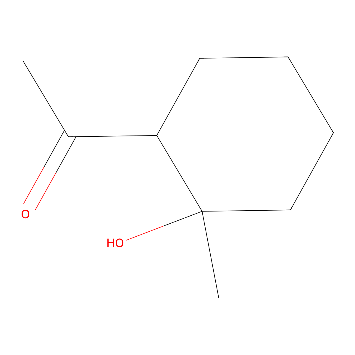 1-(2-Hydroxy-2-methylcyclohexyl)ethan-1-one molecular structure, CAS 30502-80-8