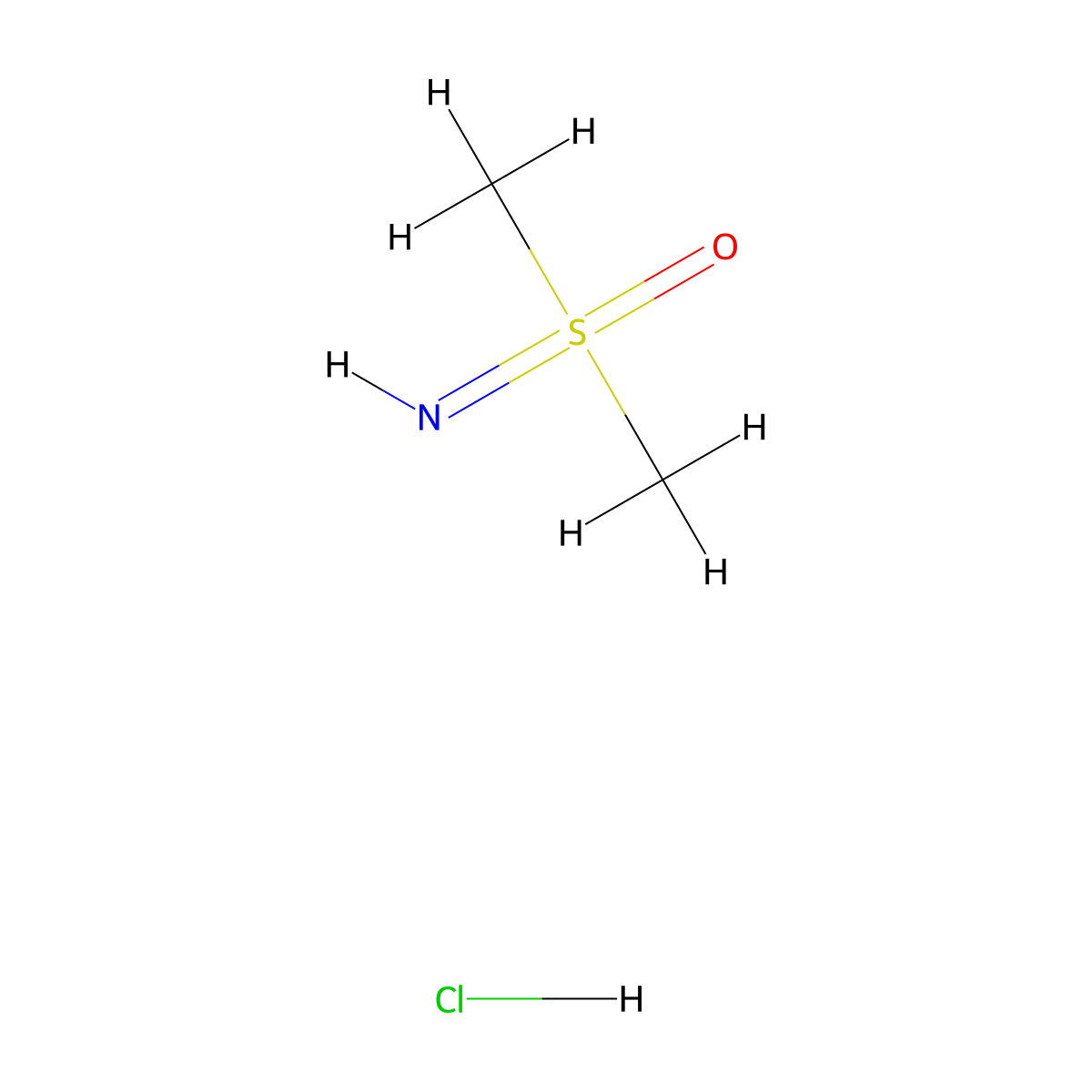 (S-methylsulfonimidoyl)methane hydrochloride molecular structure, CAS 30502-95-5