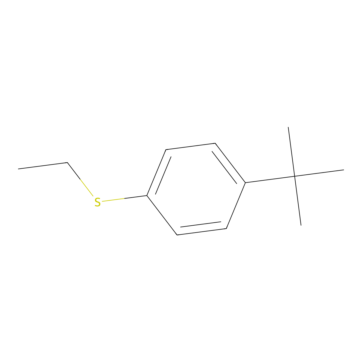 1-(1,1-Dimethylethyl)-4-(ethylthio)benzene molecular structure, CAS 30506-33-3