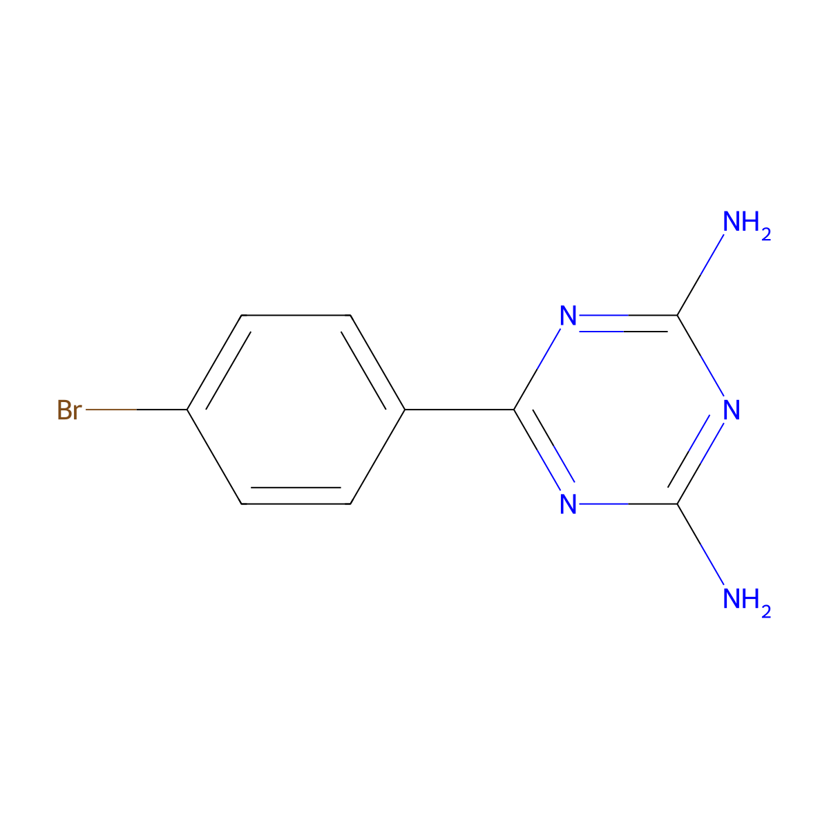 2,4-Diamino-6-(4-bromophenyl)-1,3,5-triazine molecular structure, CAS 30508-74-8