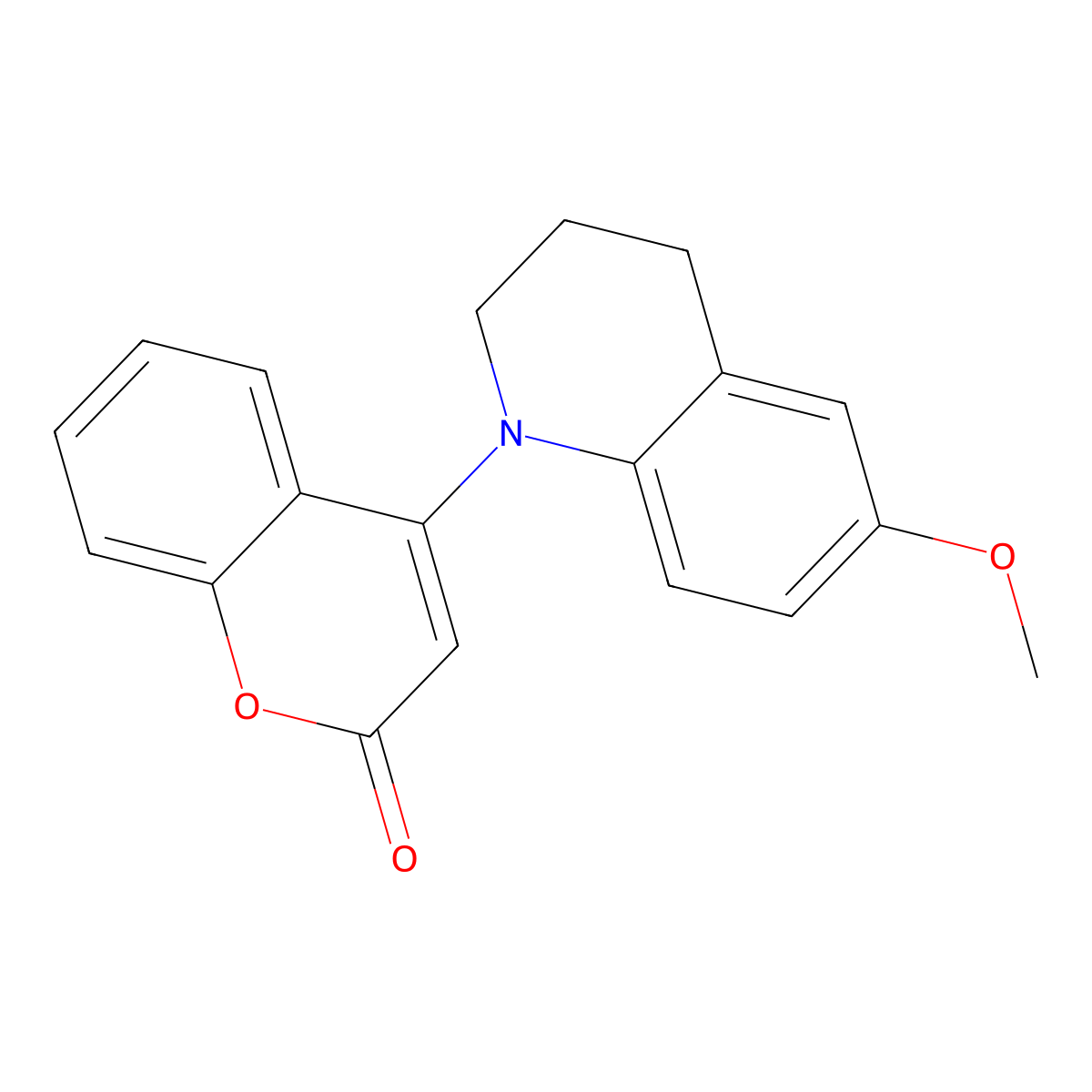 4-(6-methoxy-3,4-dihydro-2H-quinolin-1-yl)chromen-2-one molecular structure, CAS 3050871-87-6