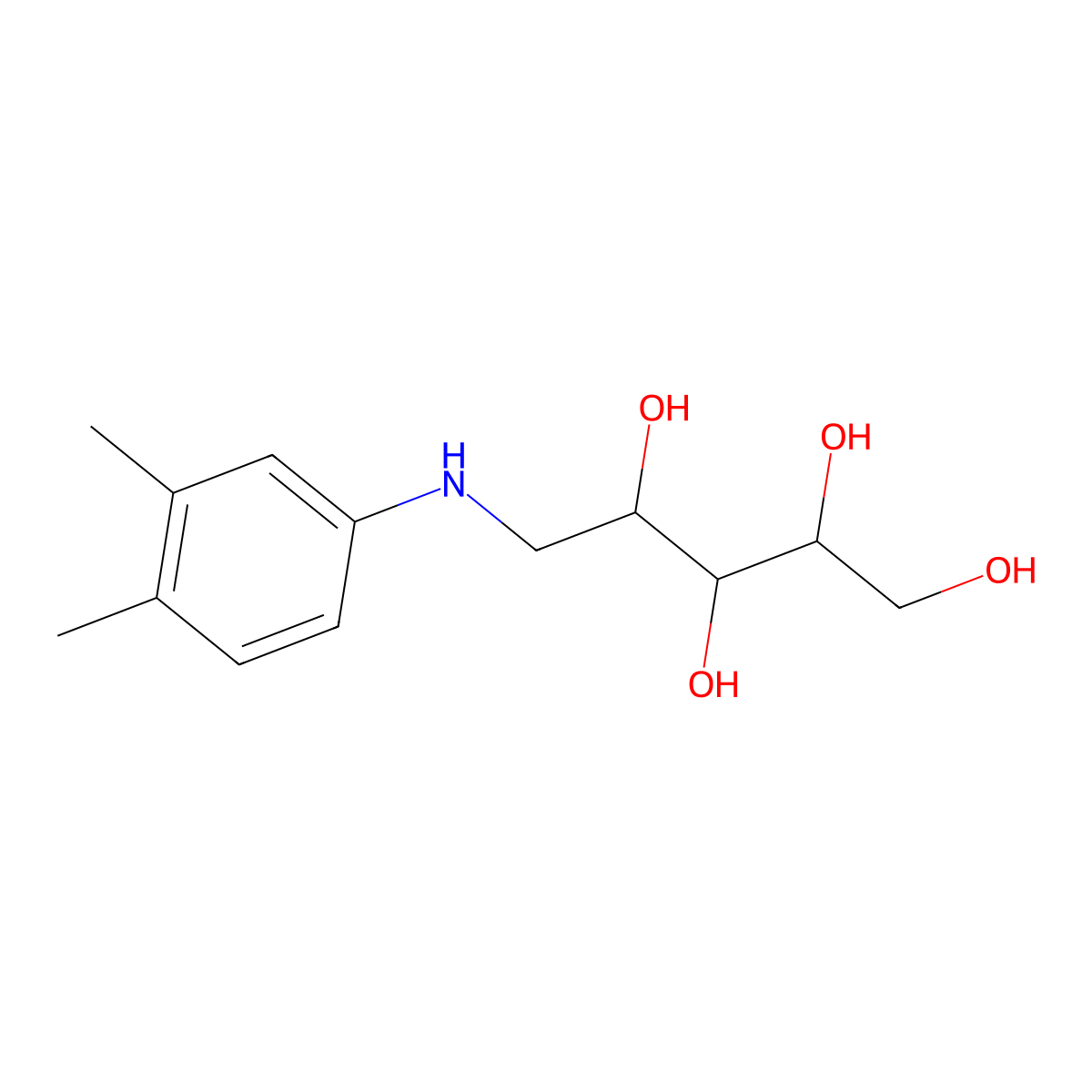 3,4-Xylidino-D-ribitol molecular structure, CAS 3051-94-3