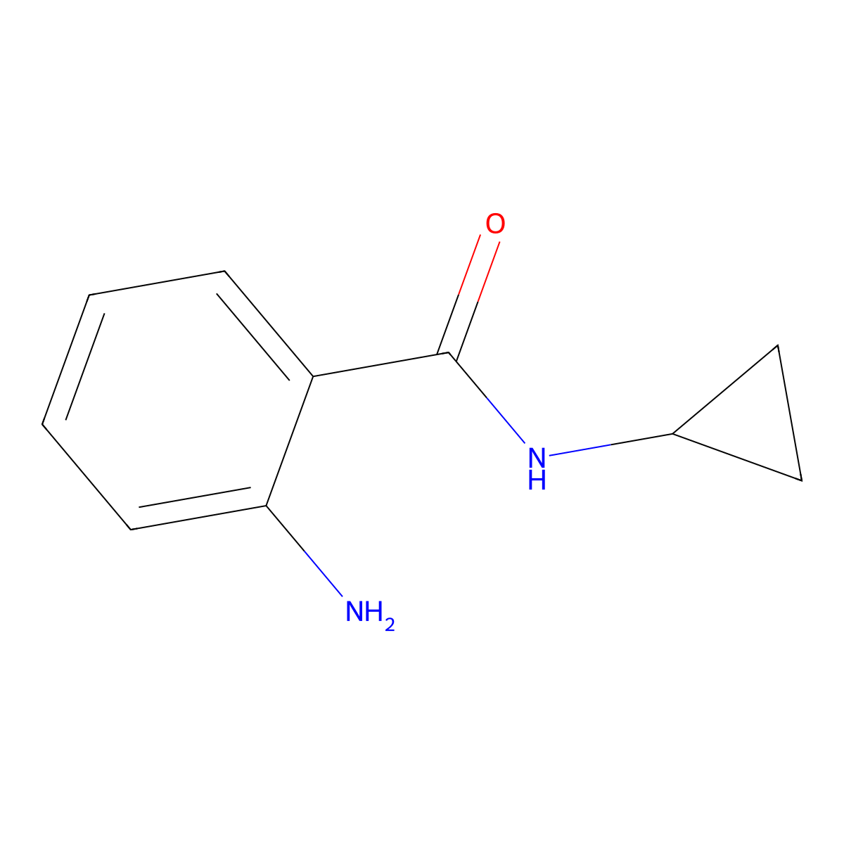 2-amino-N-cyclopropylbenzamide molecular structure, CAS 30510-67-9