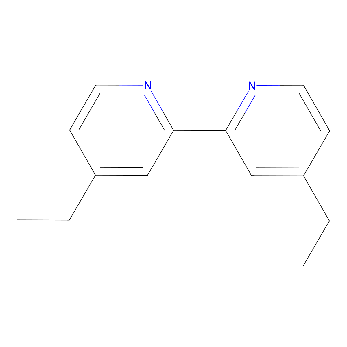 4,4'-Diethyl-2,2'-bipyridine molecular structure, CAS 3052-28-6