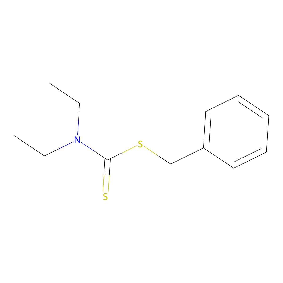 Benzyl Diethyldithiocarbamate molecular structure, CAS 3052-61-7