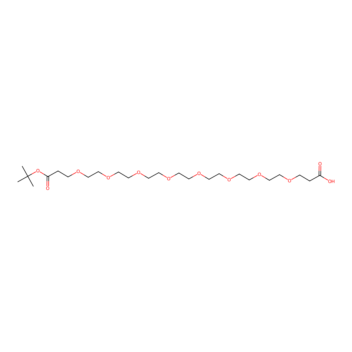 Acid-PEG8-t-butyl ester molecular structure, CAS 3052794-63-2