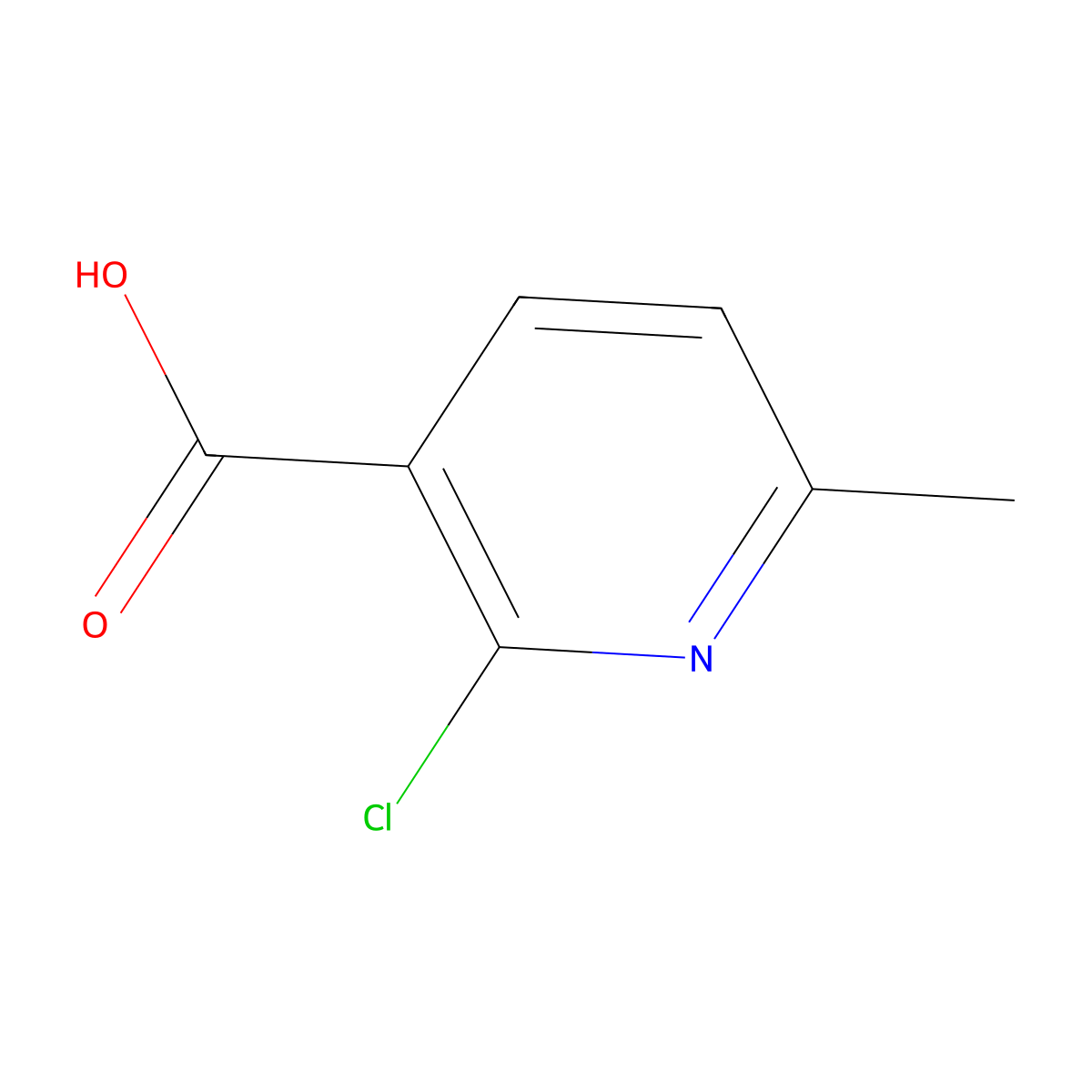 2-Chloro-6-methylnicotinic acid molecular structure, CAS 30529-70-5
