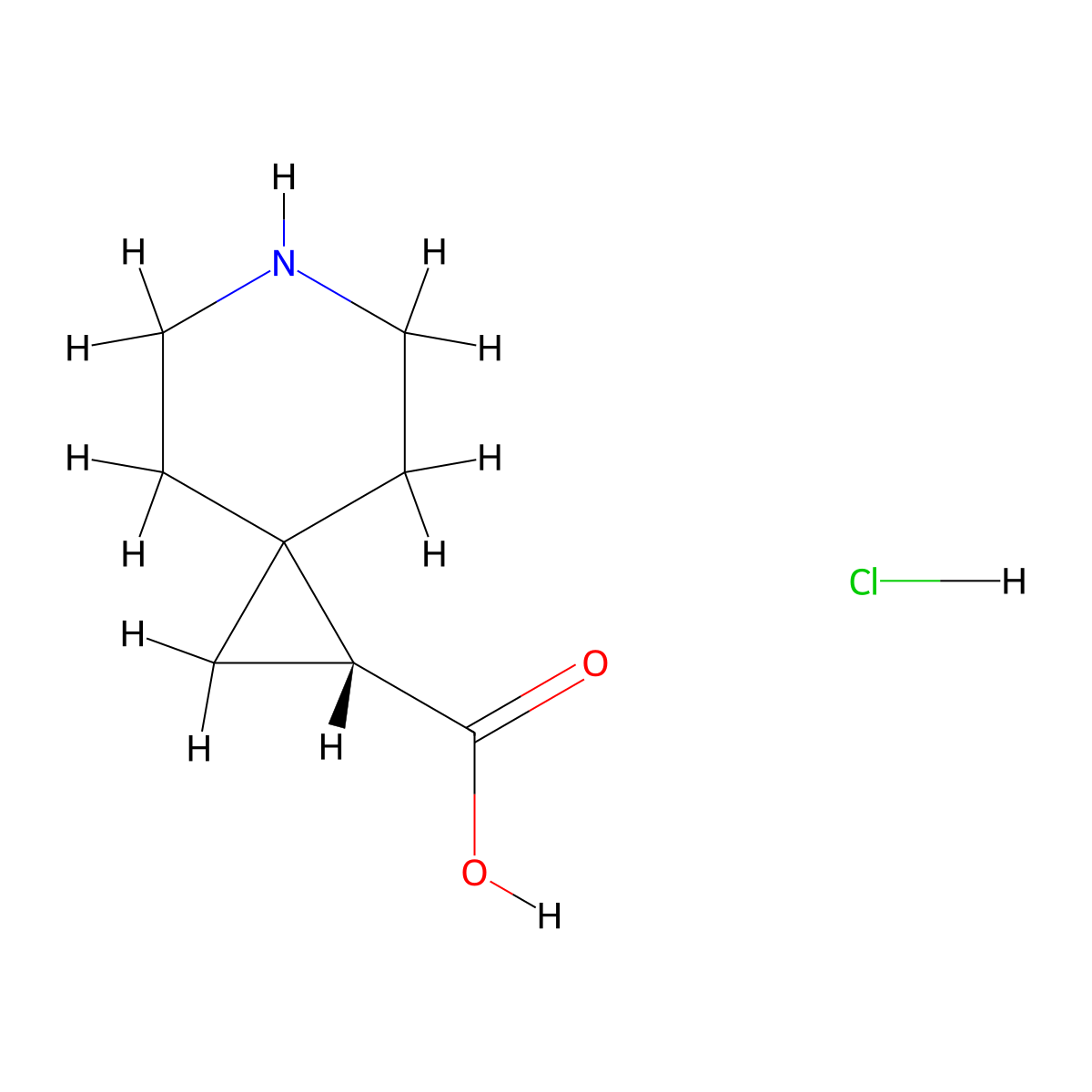 (R)-6-Aza-spiro[2.5]octane-1-carboxylic acid hydrochloride molecular structure, CAS 3053070-10-0