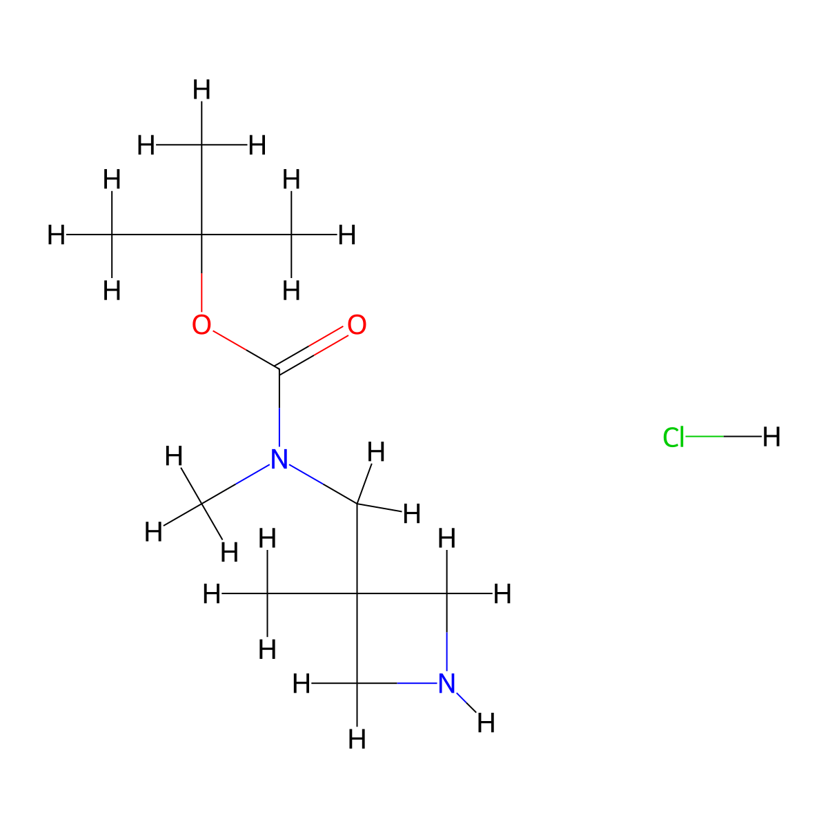 Tert-butyl N-methyl-N-[(3-methylazetidin-3-YL)methyl]carbamate hydrochloride molecular structure, CAS 3053111-39-7