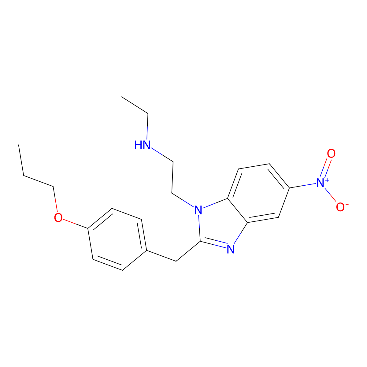 N-desethyl Protonitazene molecular structure, CAS 3053113-11-1