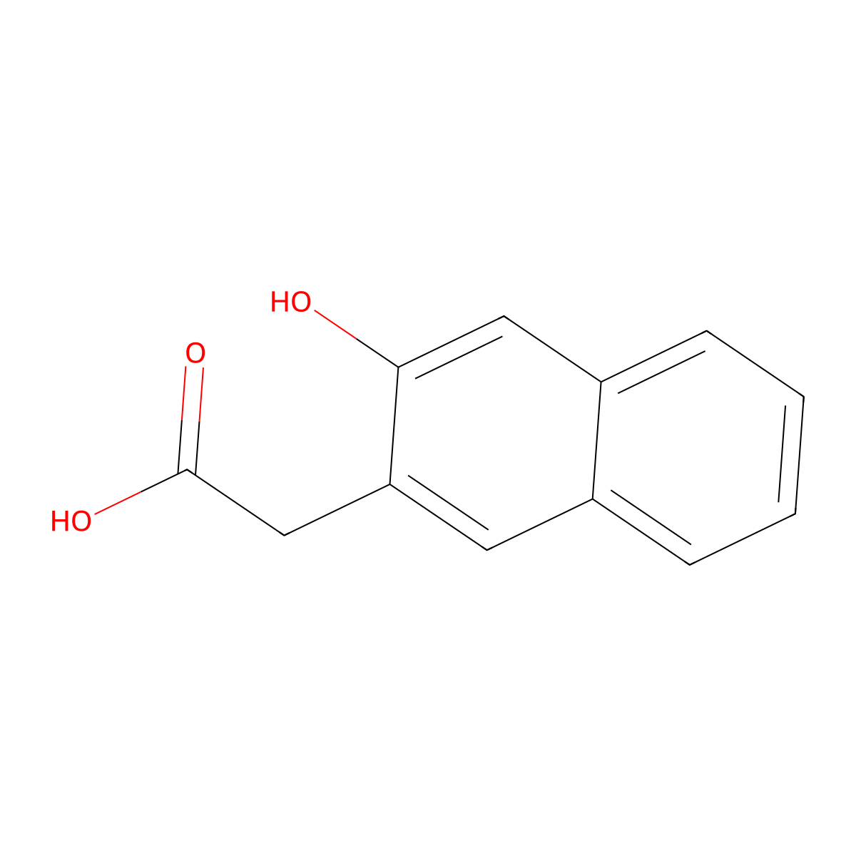 2-(3-Hydroxynaphthalen-2-yl)acetic acid molecular structure, CAS 305324-58-7