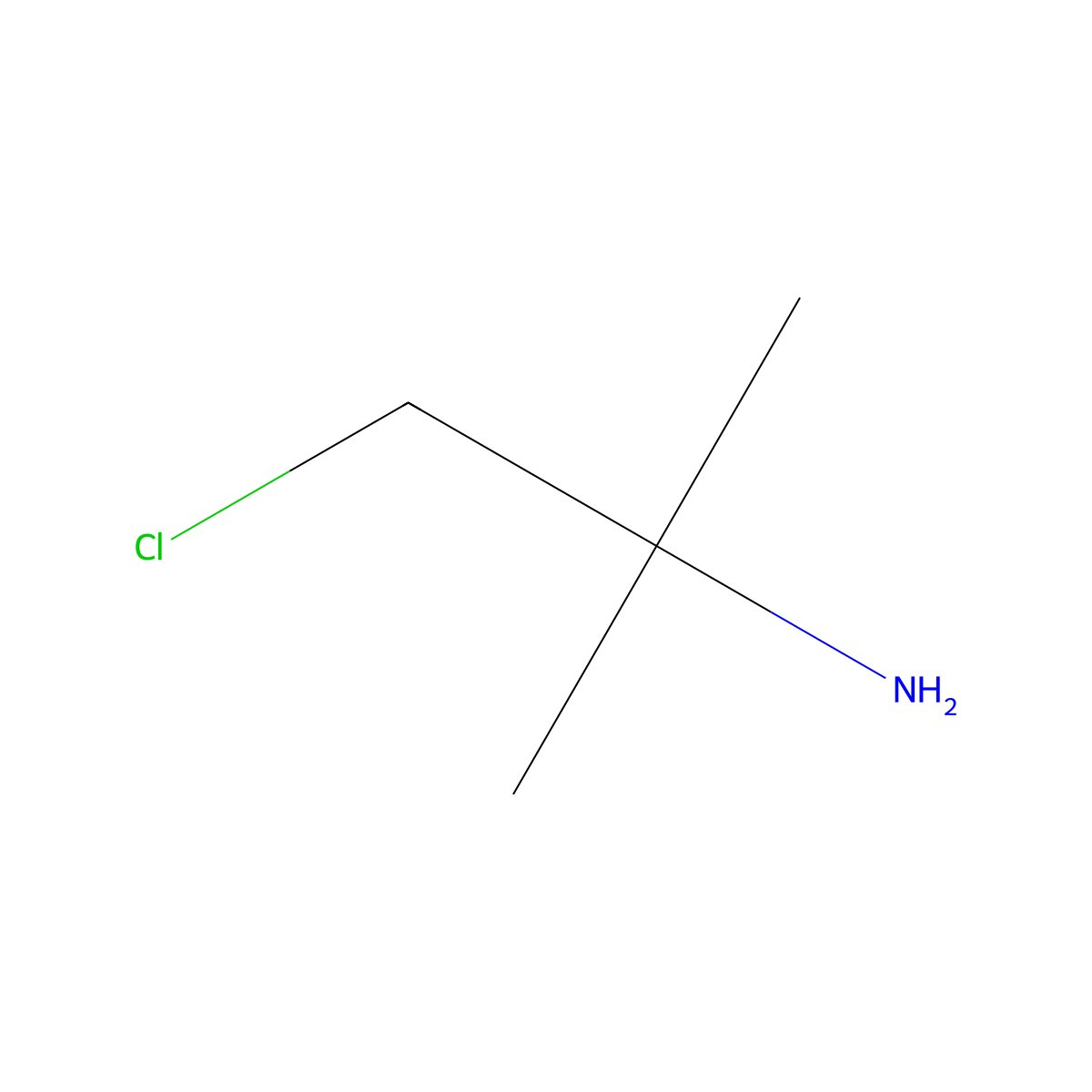 1-Chloro-2-methylpropan-2-amine molecular structure, CAS 30533-55-2