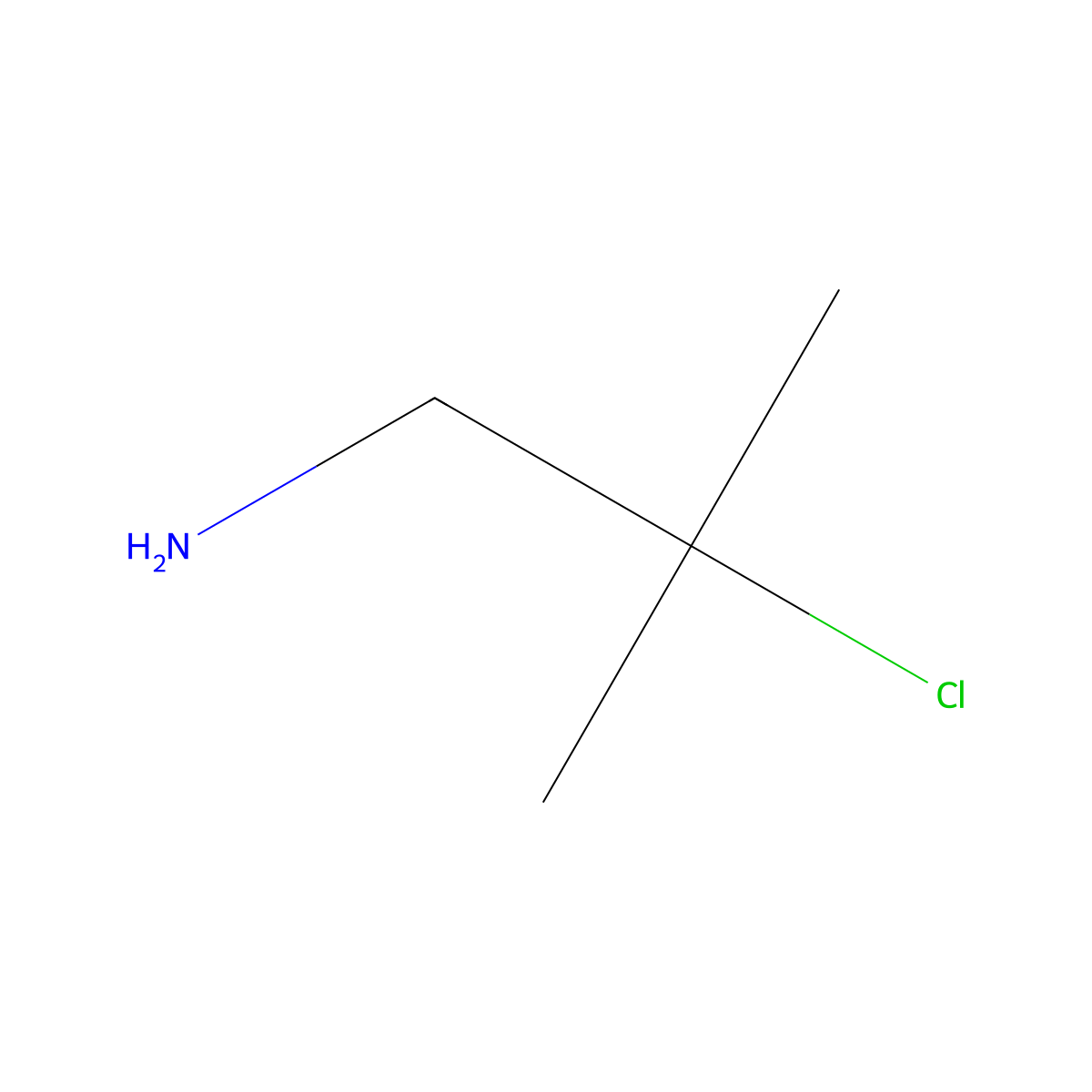 2-Chloro-2-methylpropan-1-amine molecular structure, CAS 30533-56-3