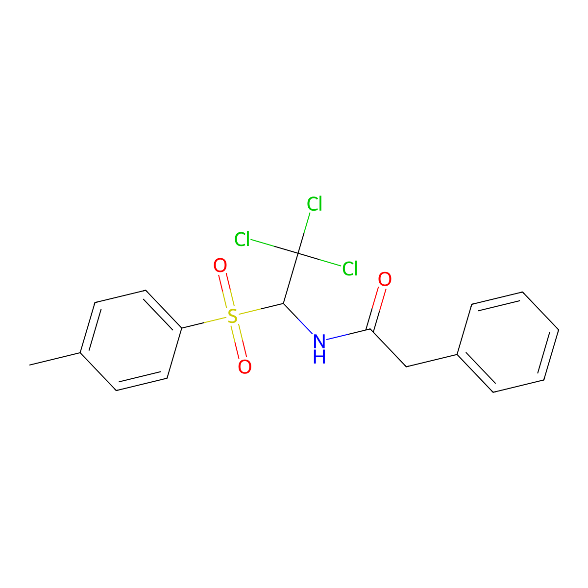 2-phenyl-N-(2,2,2-trichloro-1-tosylethyl)acetamide molecular structure, CAS 305330-79-4