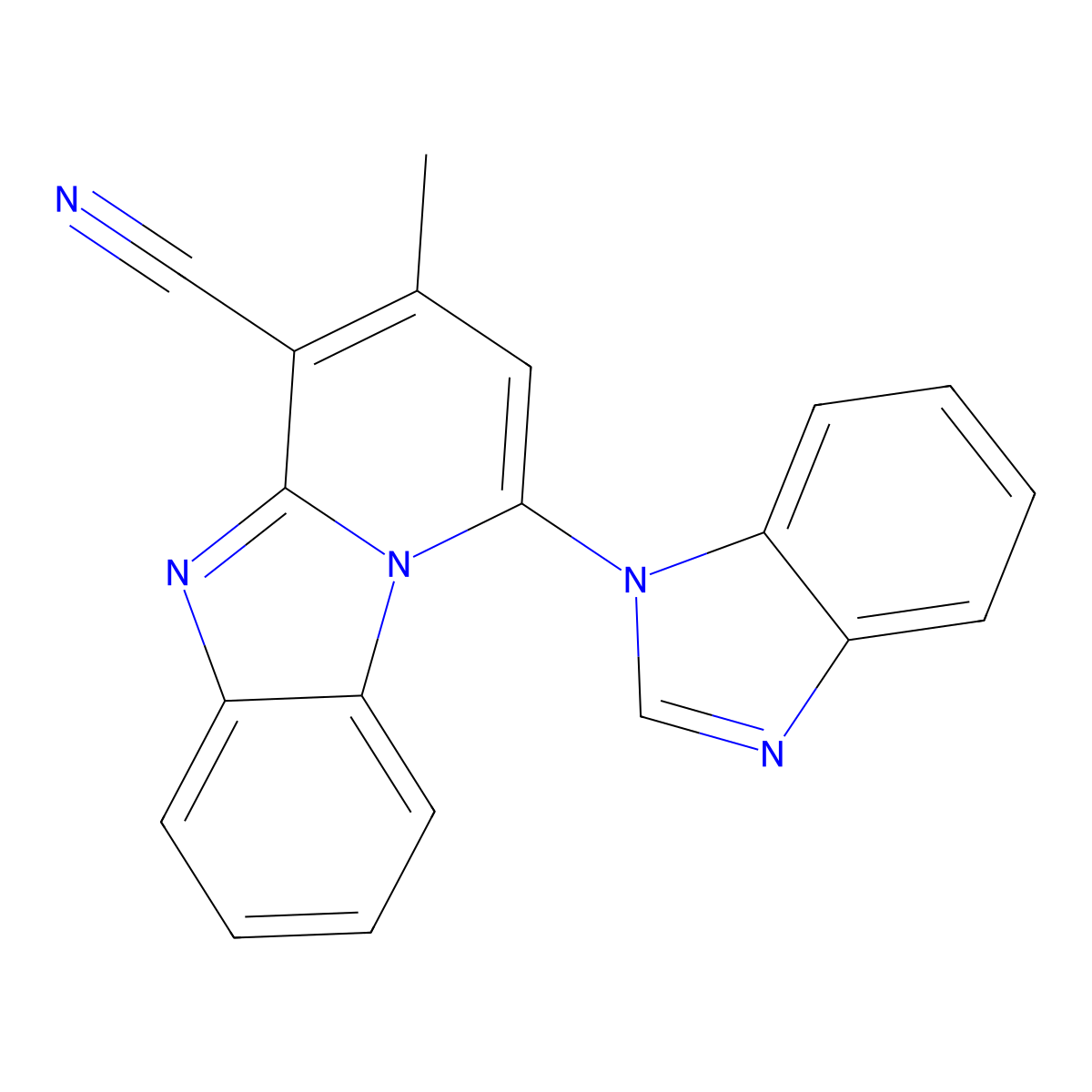 1-(Benzimidazol-1-yl)-3-methylpyrido[1,2-a]benzimidazole-4-carbonitrile molecular structure, CAS 305331-61-7