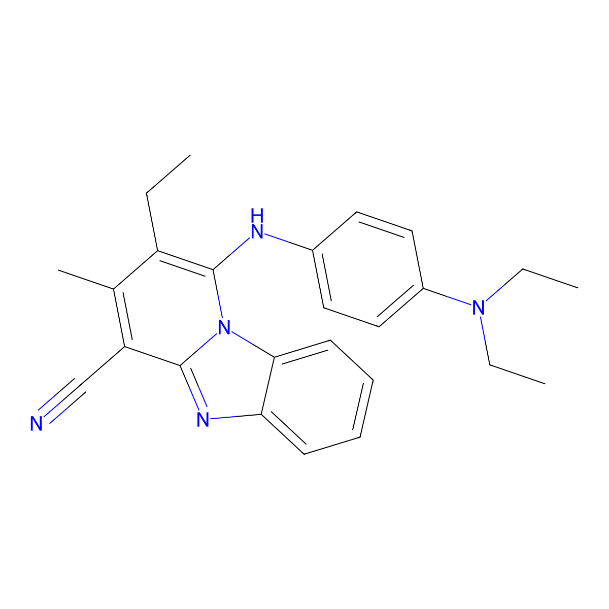 1-[4-(Diethylamino)anilino]-2-ethyl-3-methylpyrido[1,2-a]benzimidazole-4-carbonitrile molecular structure, CAS 305333-52-2