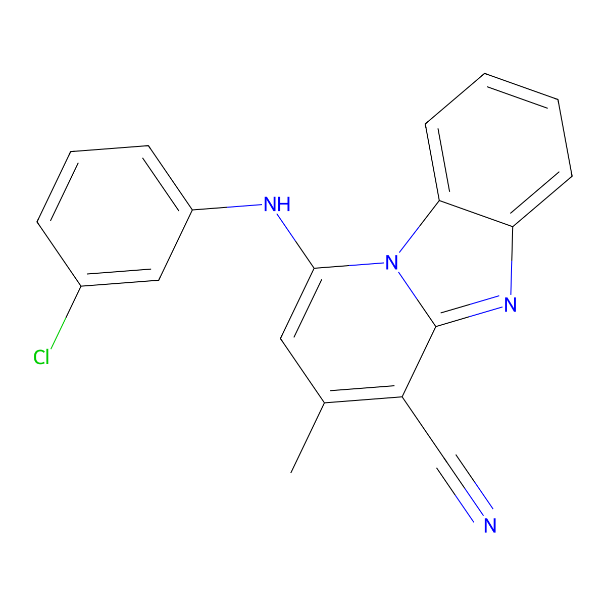 1-(3-Chloroanilino)-3-methylpyrido[1,2-a]benzimidazole-4-carbonitrile molecular structure, CAS 305333-77-1