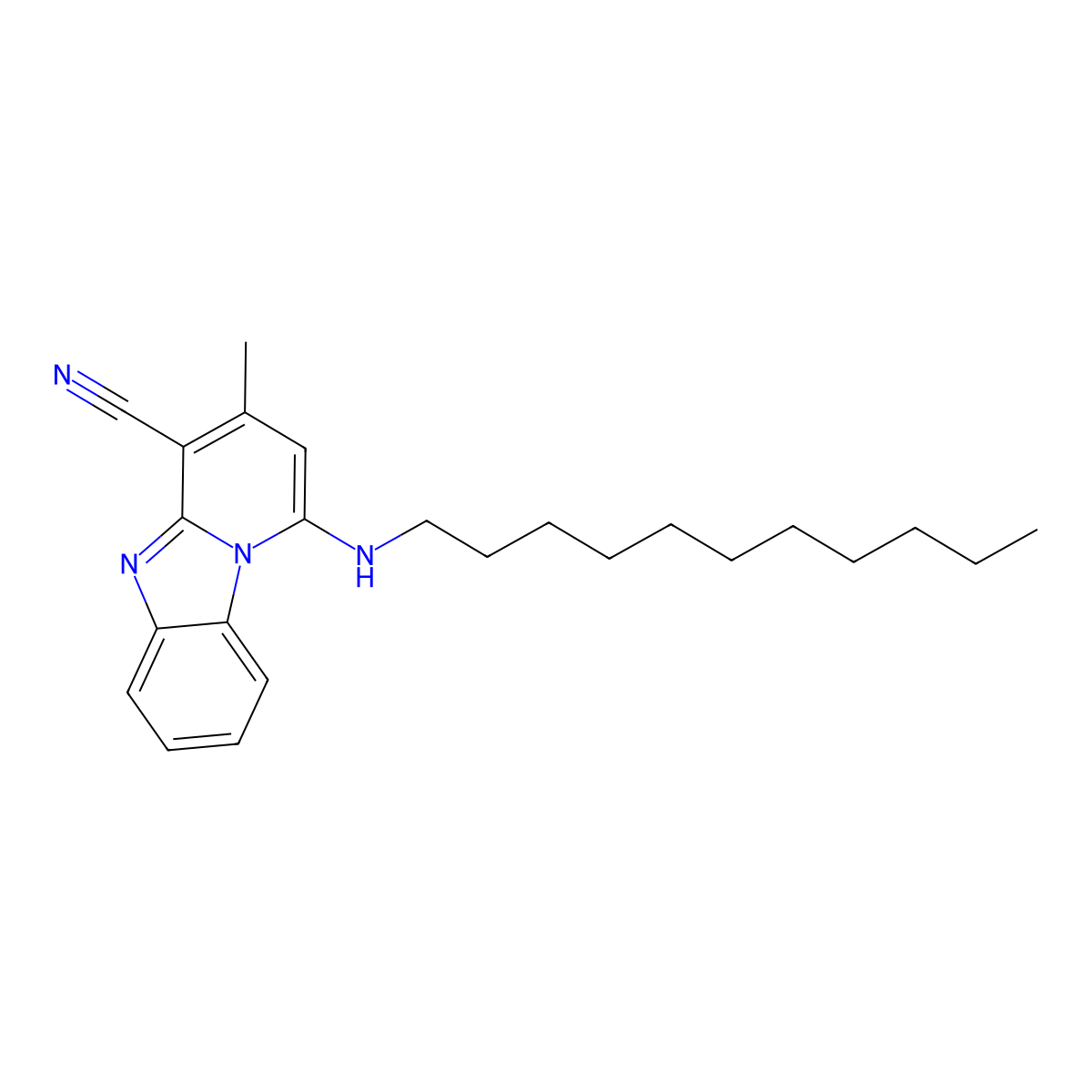 3-Methyl-1-(undecylamino)pyrido[1,2-a]benzimidazole-4-carbonitrile molecular structure, CAS 305334-14-9