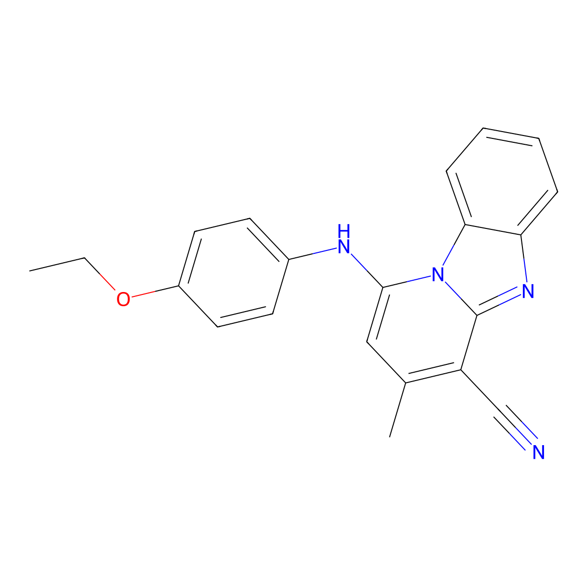 1-(4-Ethoxyanilino)-3-methylpyrido[1,2-a]benzimidazole-4-carbonitrile molecular structure, CAS 305334-69-4