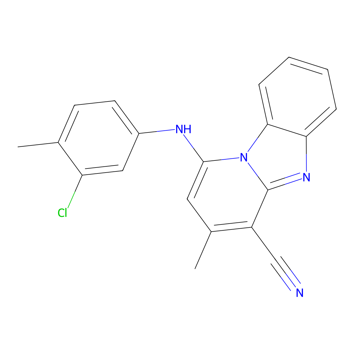 1-(3-Chloro-4-methylanilino)-3-methylpyrido[1,2-a]benzimidazole-4-carbonitrile molecular structure, CAS 305334-71-8