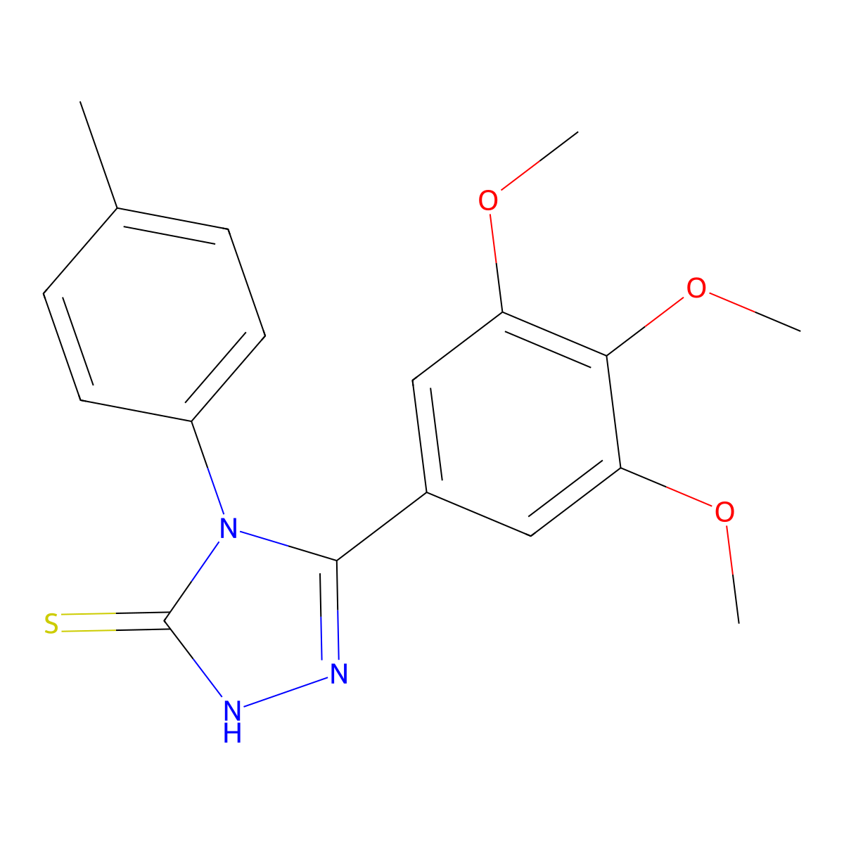 4-(p-Tolyl)-5-(3,4,5-trimethoxyphenyl)-4H-1,2,4-triazole-3-thiol molecular structure, CAS 305336-64-5