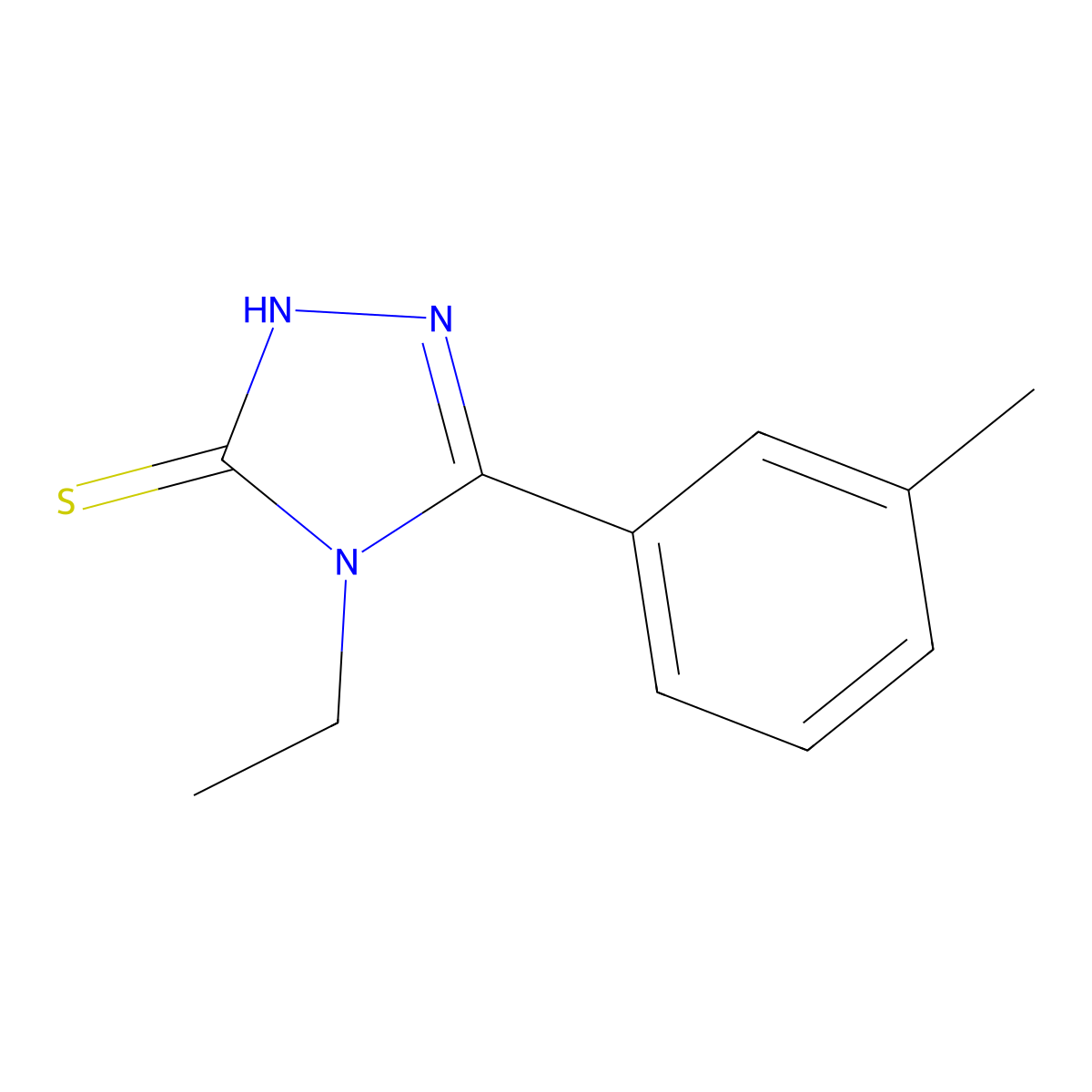 4-ethyl-5-(3-methylphenyl)-4H-1,2,4-triazole-3-thiol molecular structure, CAS 305337-12-6