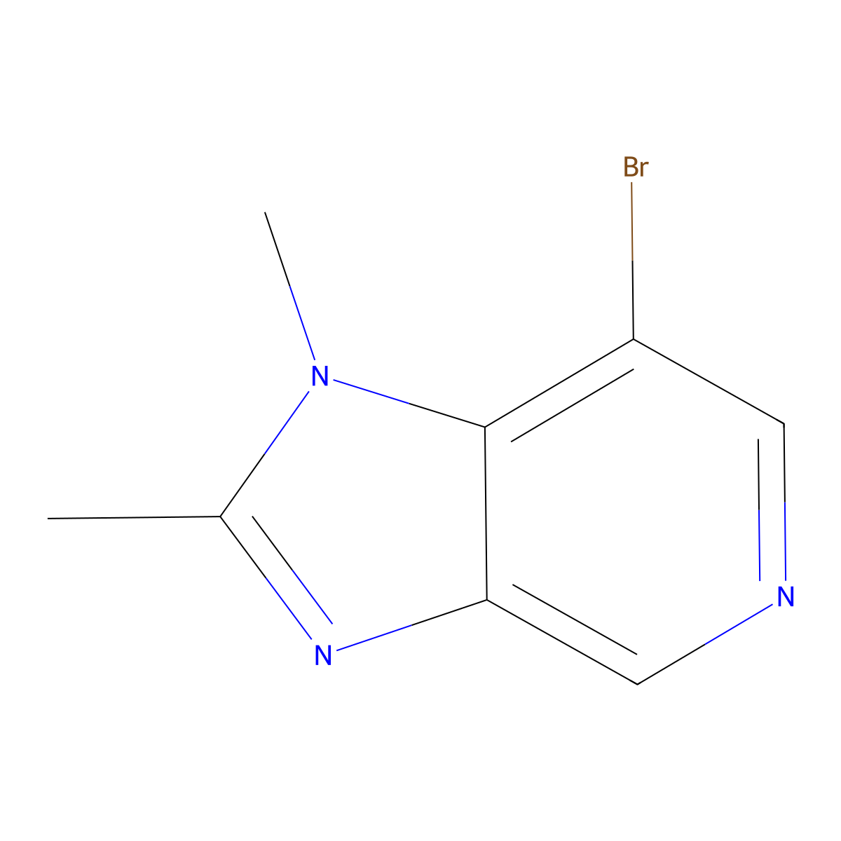 7-bromo-1,2-dimethyl-1H-imidazo[4,5-c]pyridine molecular structure, CAS 305337-73-9