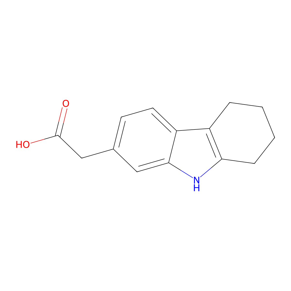 2-(2,3,4,9-Tetrahydro-1H-carbazol-7-yl)acetic acid molecular structure, CAS 305338-22-1