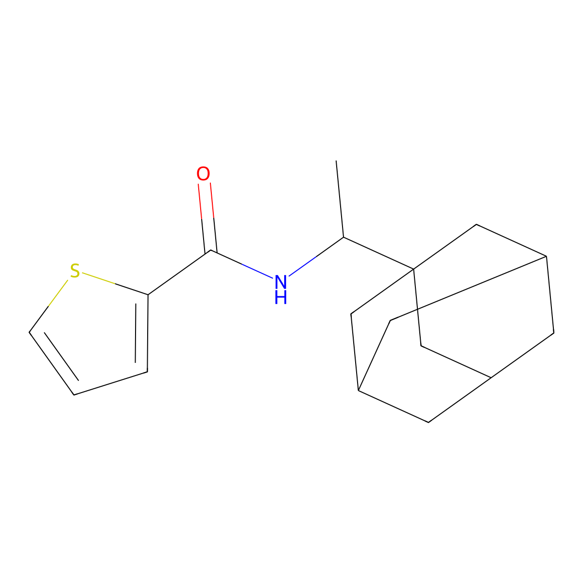 N-[1-(1-adamantyl)ethyl]thiophene-2-carboxamide molecular structure, CAS 305341-03-1