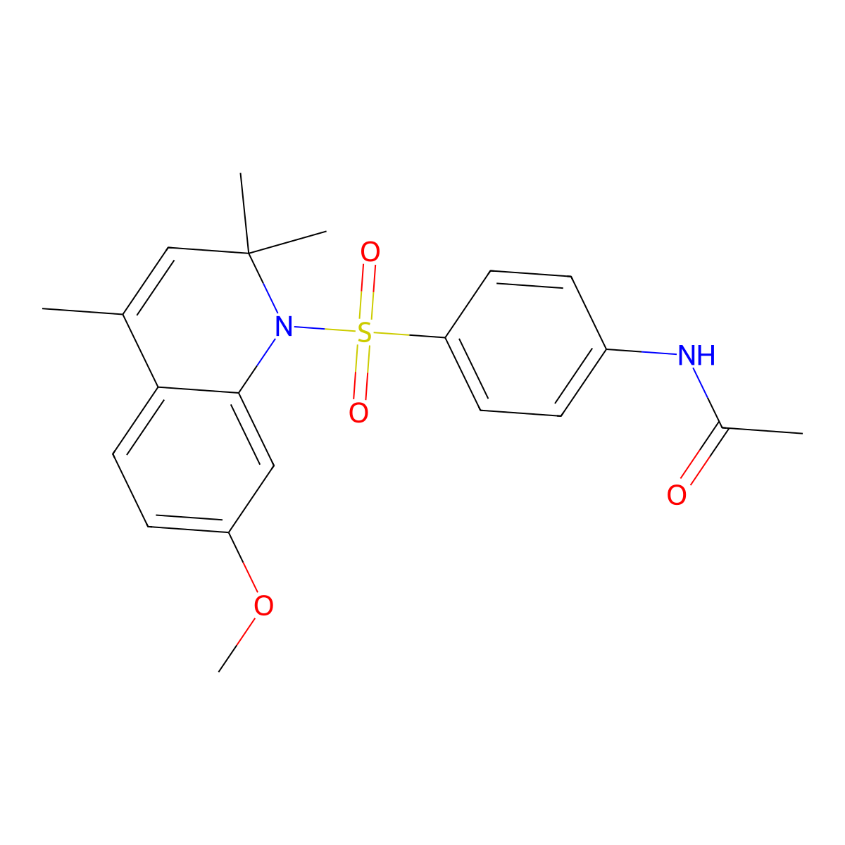 N-{4-[(7-methoxy-2,2,4-trimethylquinolin-1(2H)-yl)sulfonyl]phenyl}acetamide molecular structure, CAS 305343-71-9